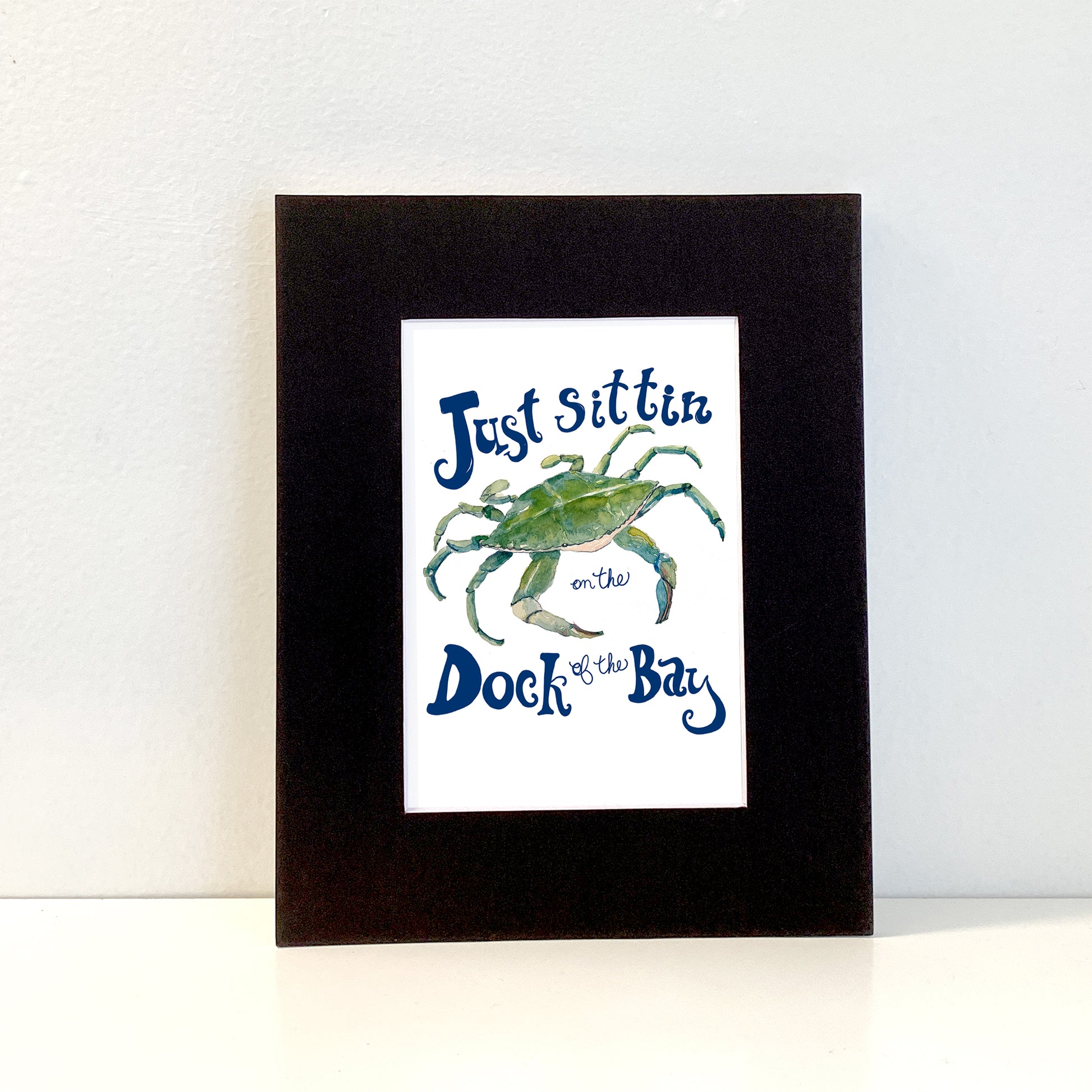 Sittin' on the Dock of the Bay Watercolor Print Art - Flamingo Shores - Original Art for Home Decor and Gifts