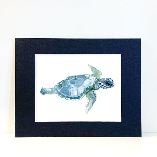 Baby Sea Turtle - Flamingo Shores - Original Art for Home Decor and Gifts