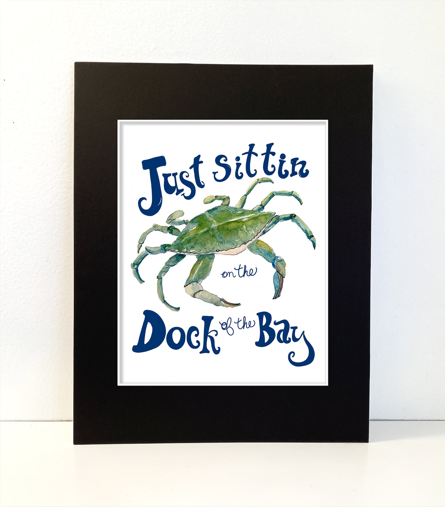 Sittin' on the Dock of the Bay Watercolor Print Art - Flamingo Shores - Original Art for Home Decor and Gifts