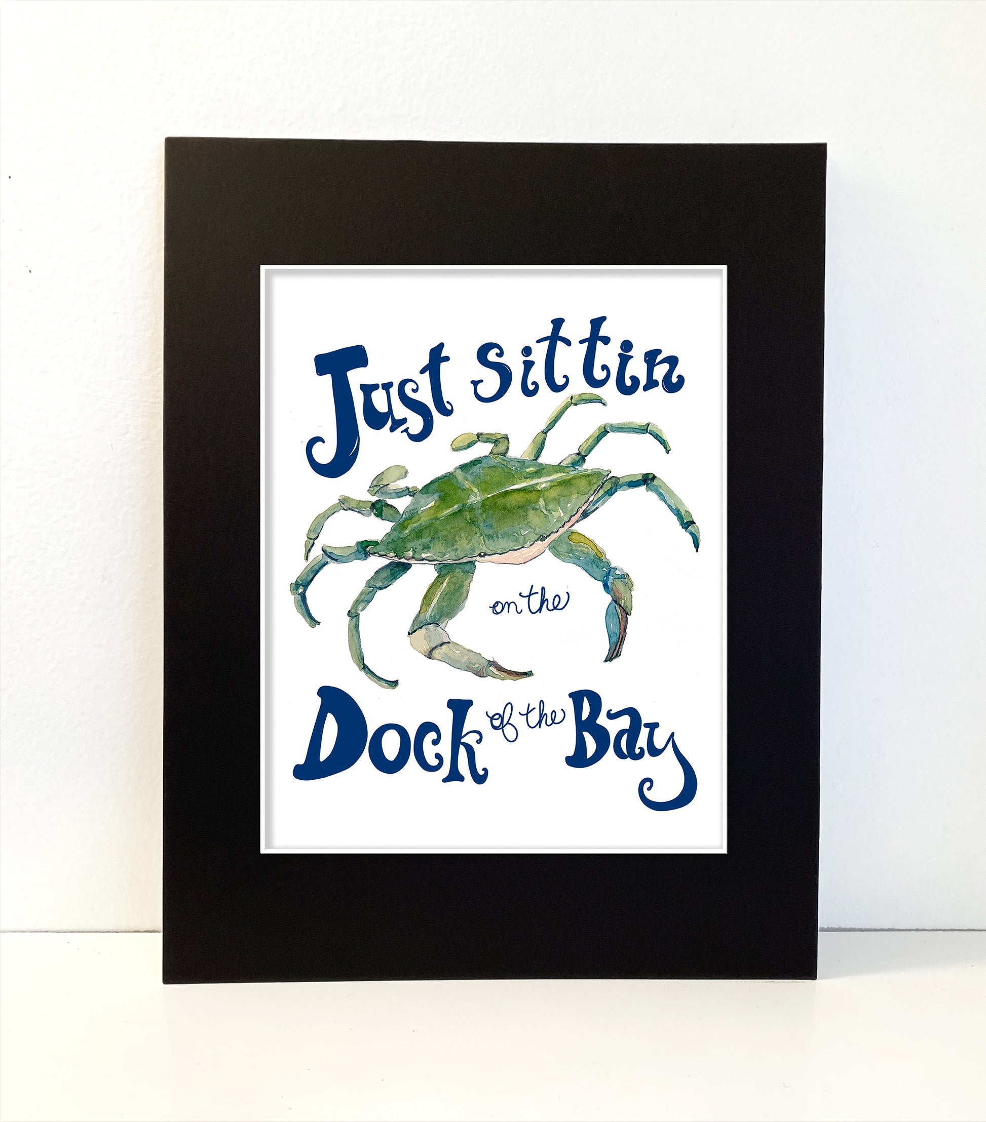 Sittin' on the Dock of the Bay Watercolor Print Art - Flamingo Shores - Original Art for Home Decor and Gifts