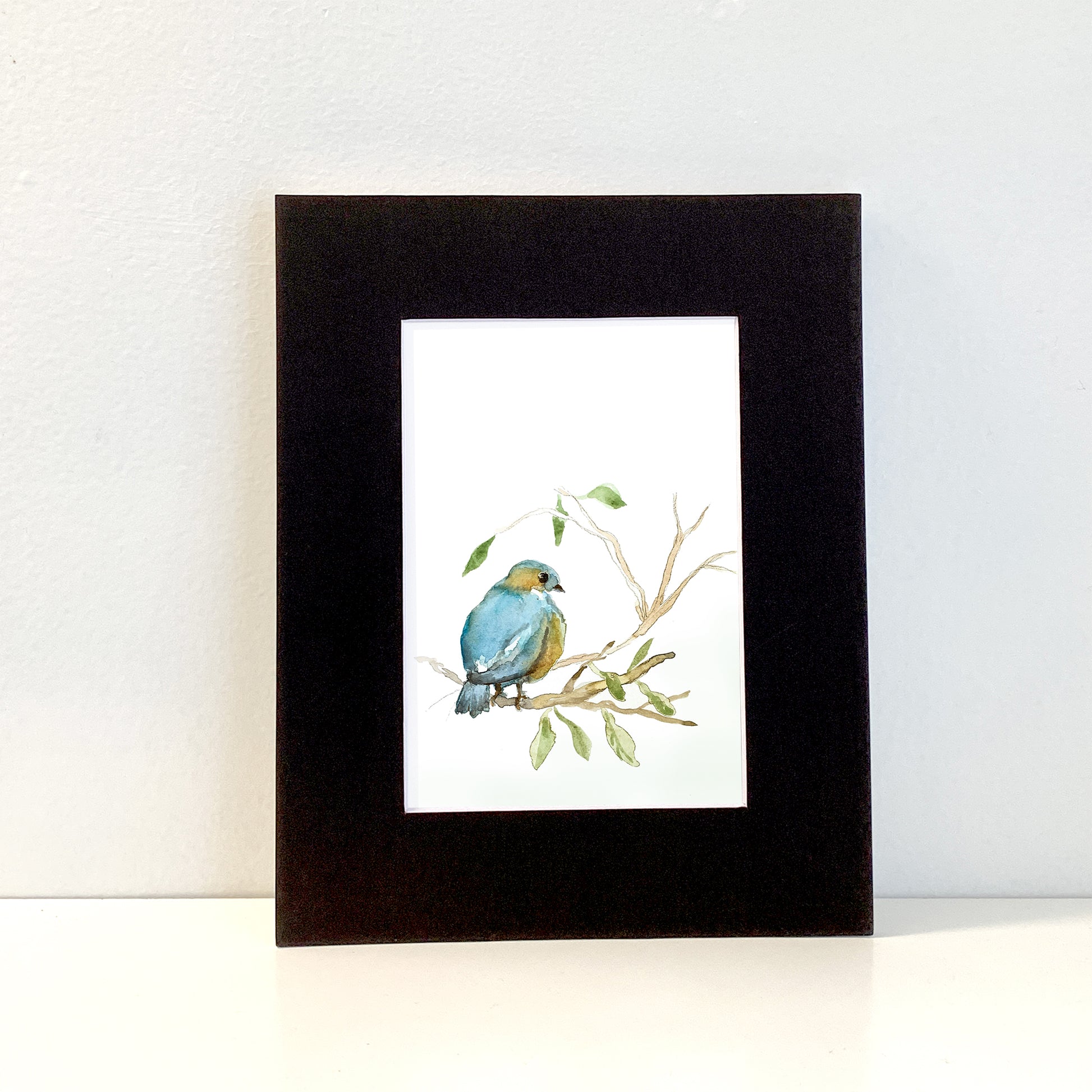 Bluebird Original Painting Wall Art Print - Flamingo Shores - Original Art for Home Decor and Gifts