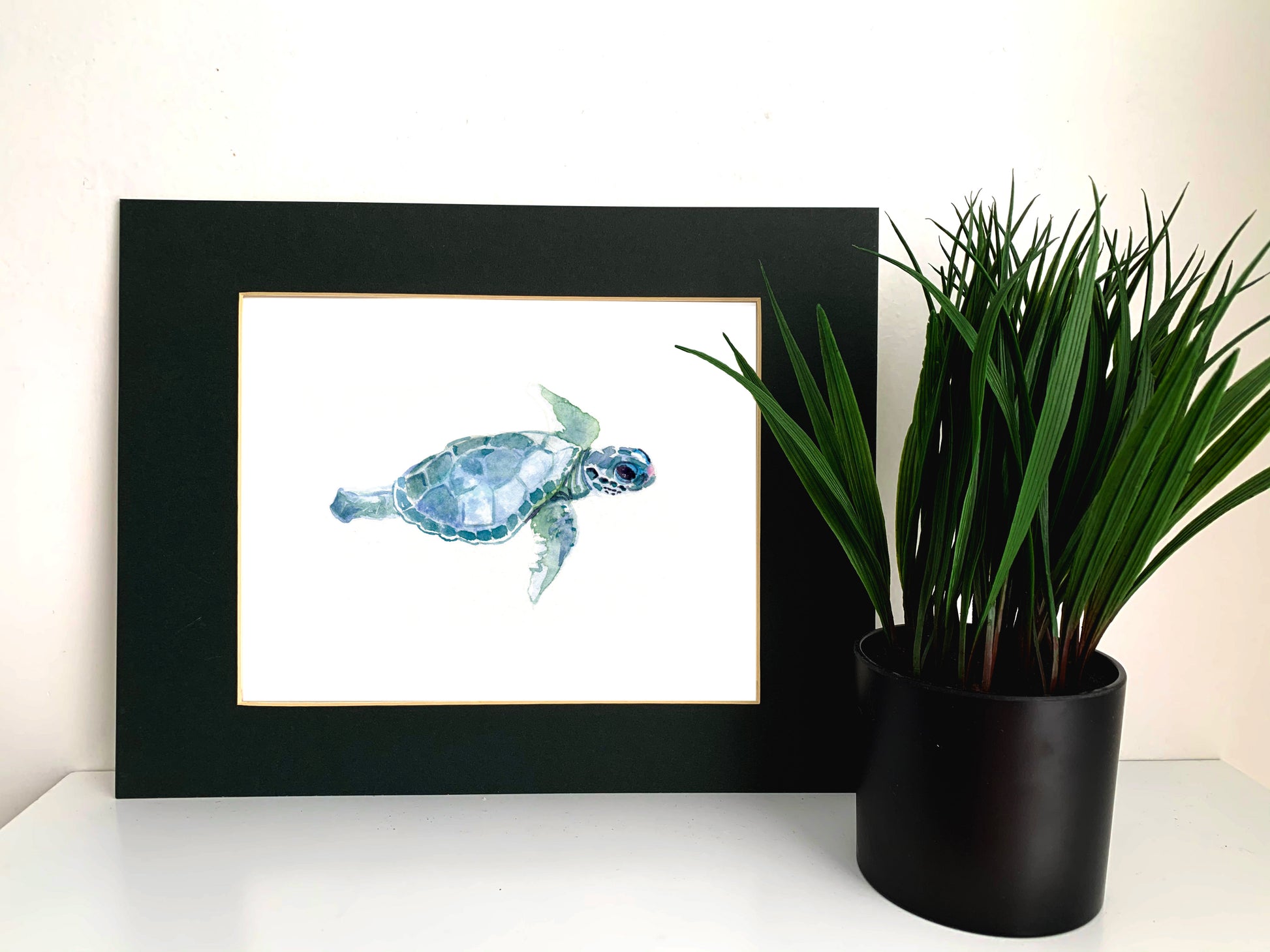 Baby Sea Turtle - Flamingo Shores - Original Art for Home Decor and Gifts