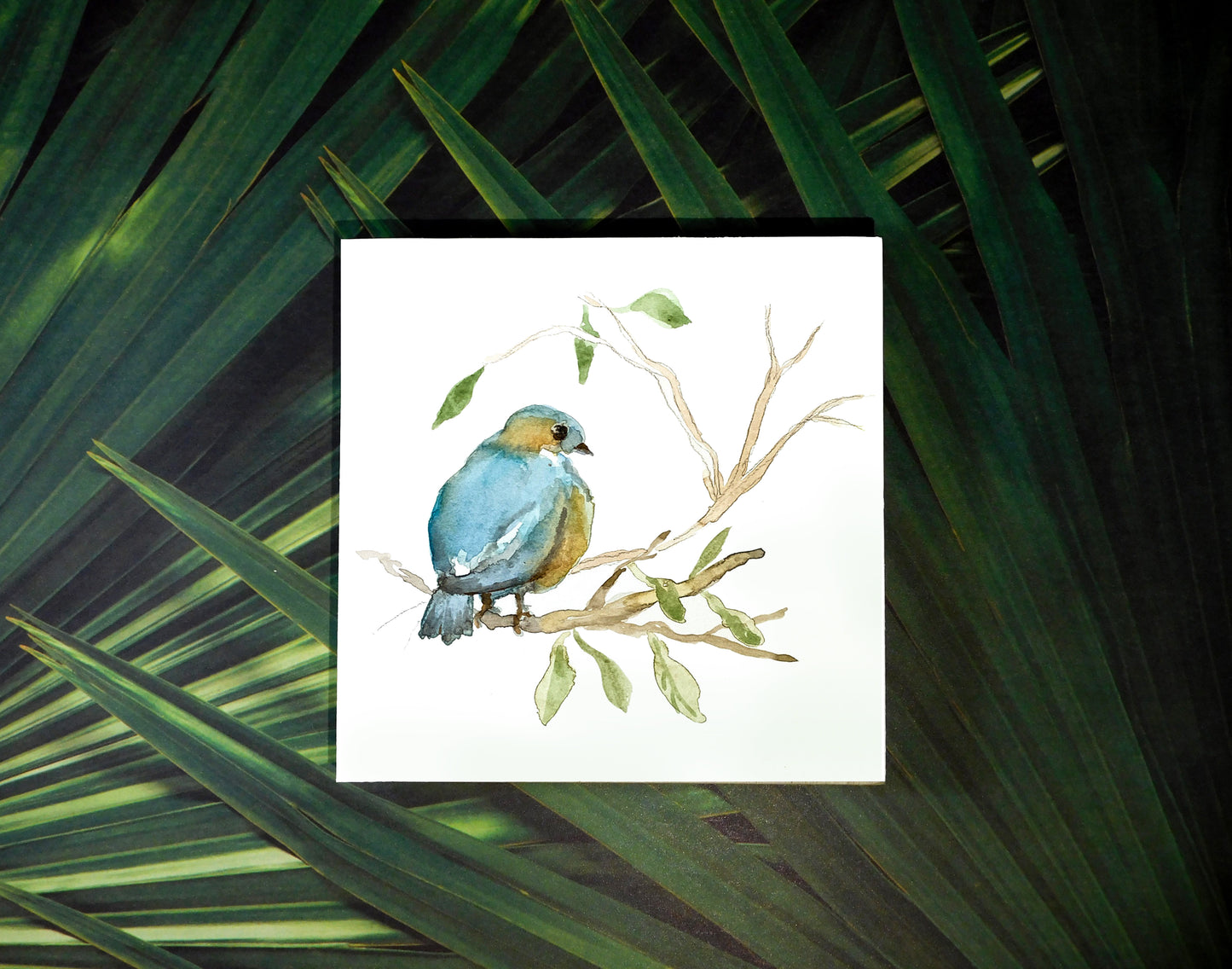 Watercolor Prints on 5 x 5 Wood Block - Flamingo Shores - Original Art for Home Decor and Gifts