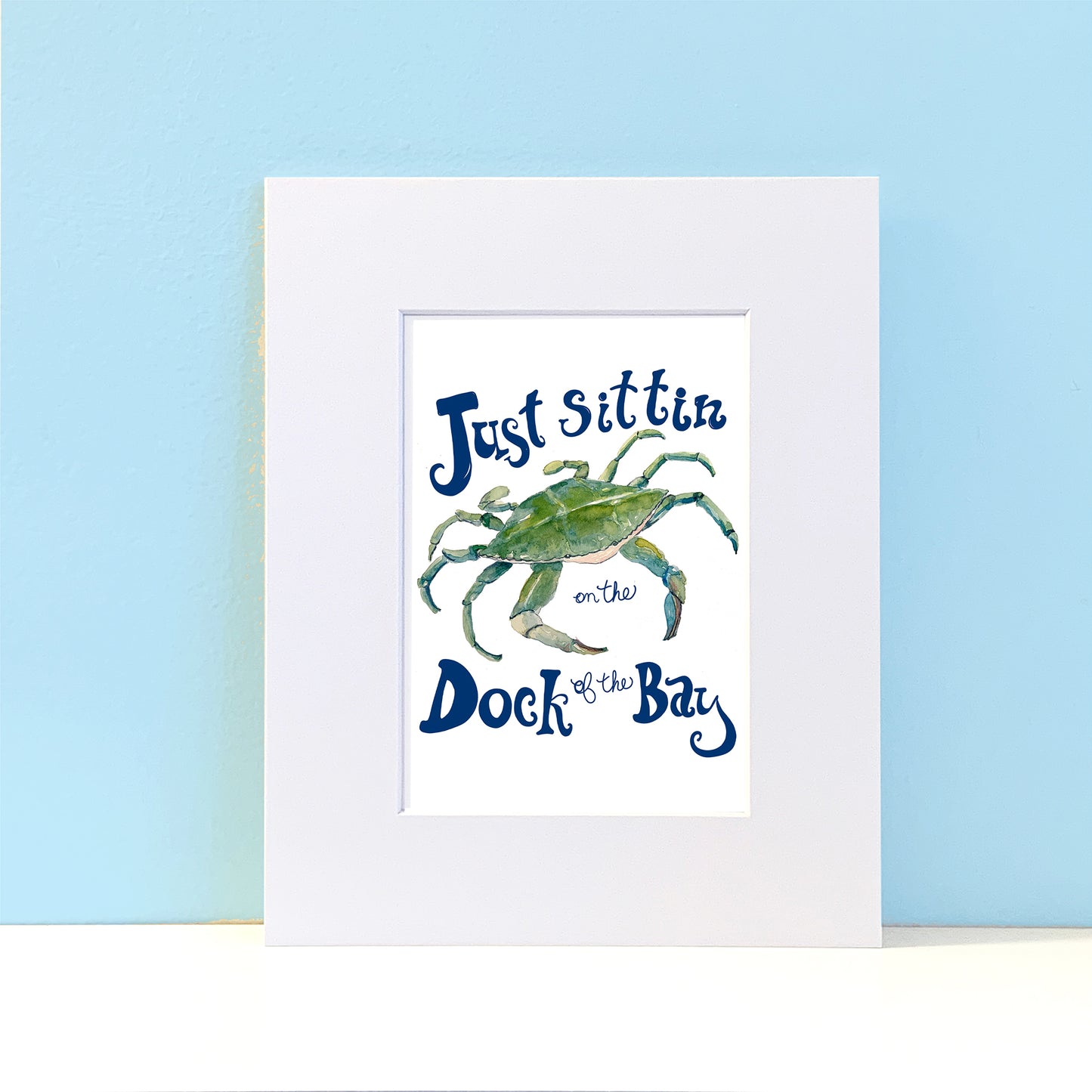 Sittin' on the Dock of the Bay Watercolor Print Art - Flamingo Shores - Original Art for Home Decor and Gifts