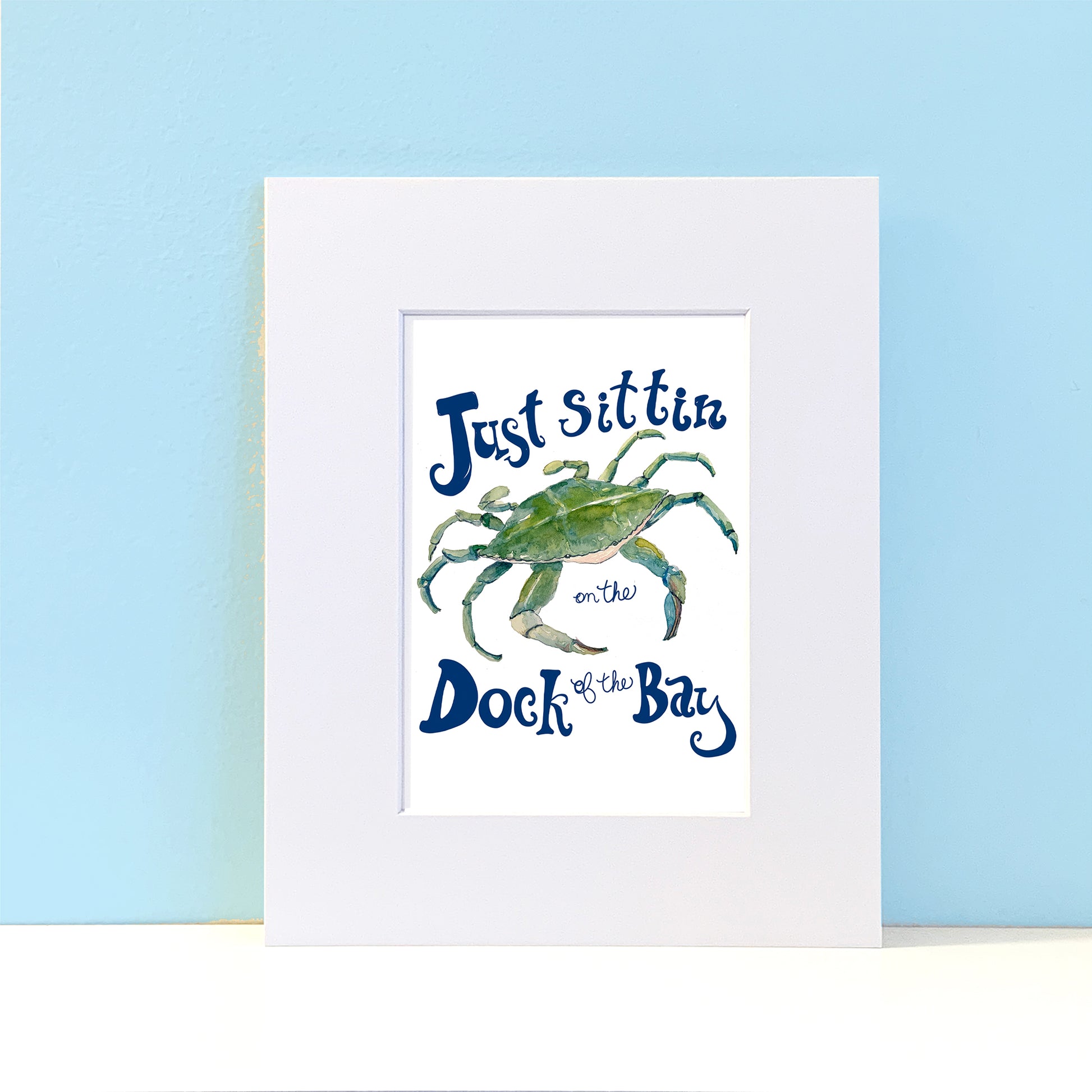 Sittin' on the Dock of the Bay Watercolor Print Art - Flamingo Shores - Original Art for Home Decor and Gifts