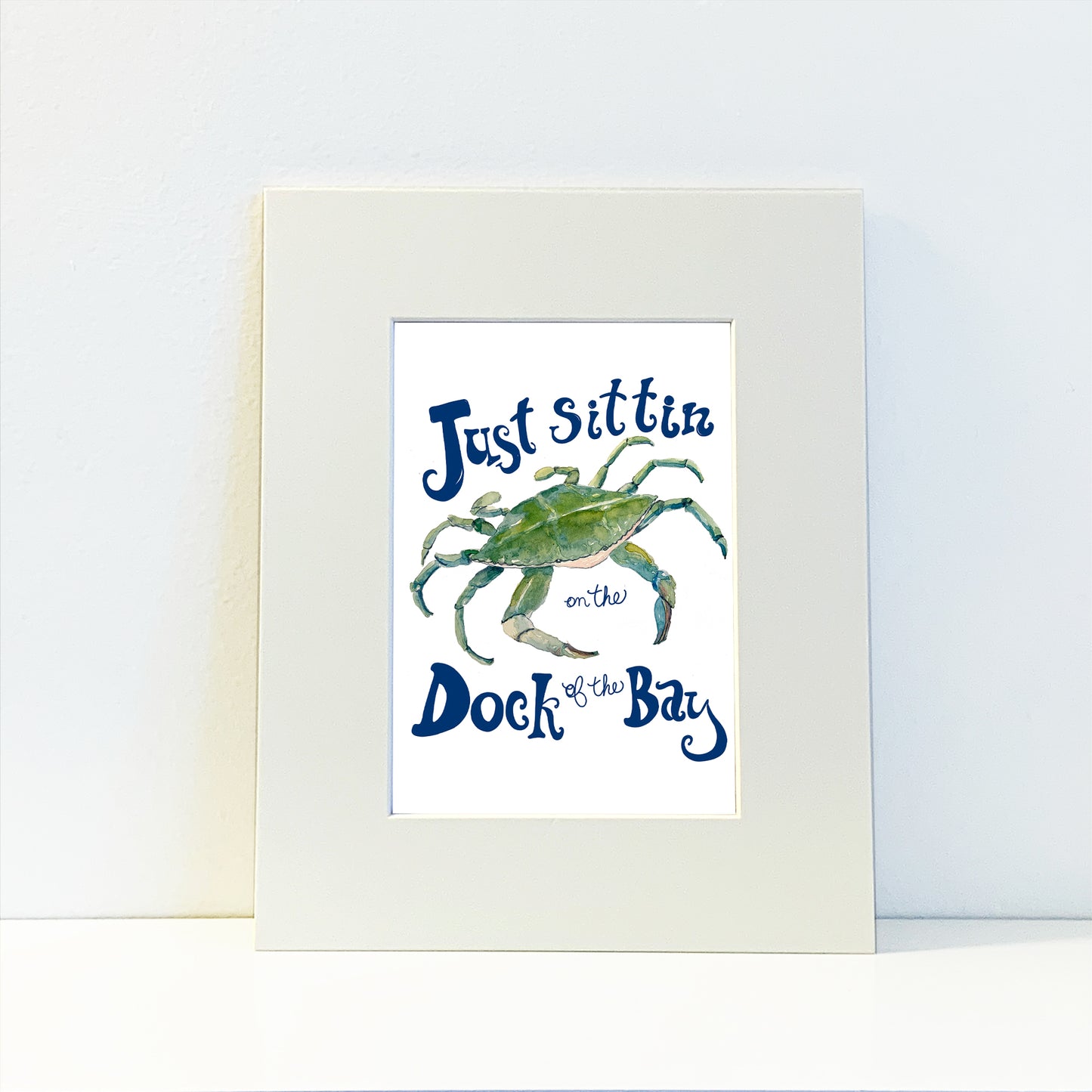 Sittin' on the Dock of the Bay Watercolor Print Art - Flamingo Shores - Original Art for Home Decor and Gifts