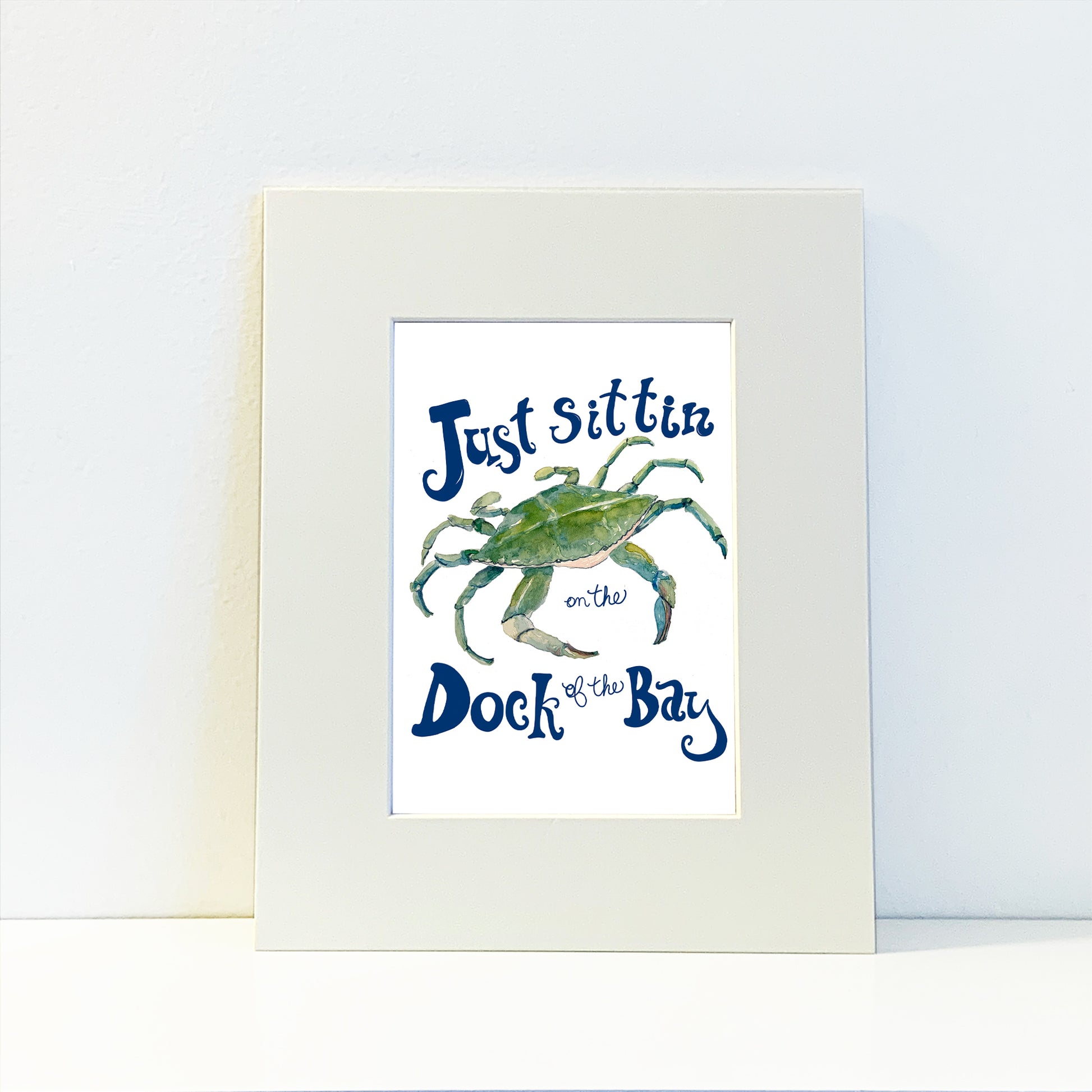 Sittin' on the Dock of the Bay Watercolor Print Art - Flamingo Shores - Original Art for Home Decor and Gifts