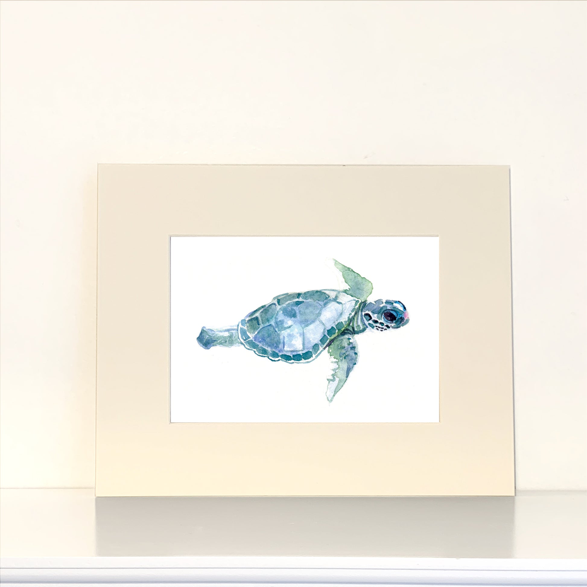 Baby Sea Turtle - Flamingo Shores - Original Art for Home Decor and Gifts