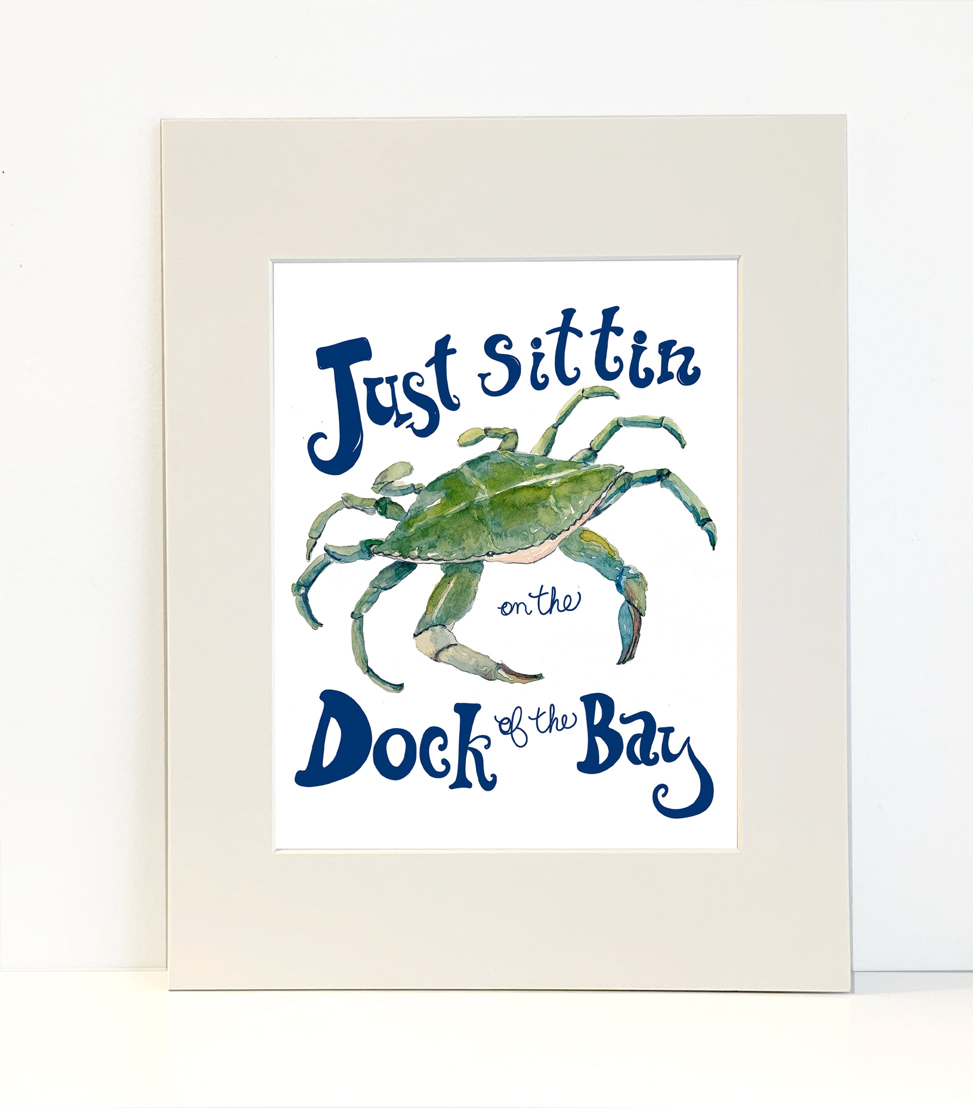 Sittin' on the Dock of the Bay Watercolor Print Art - Flamingo Shores - Original Art for Home Decor and Gifts