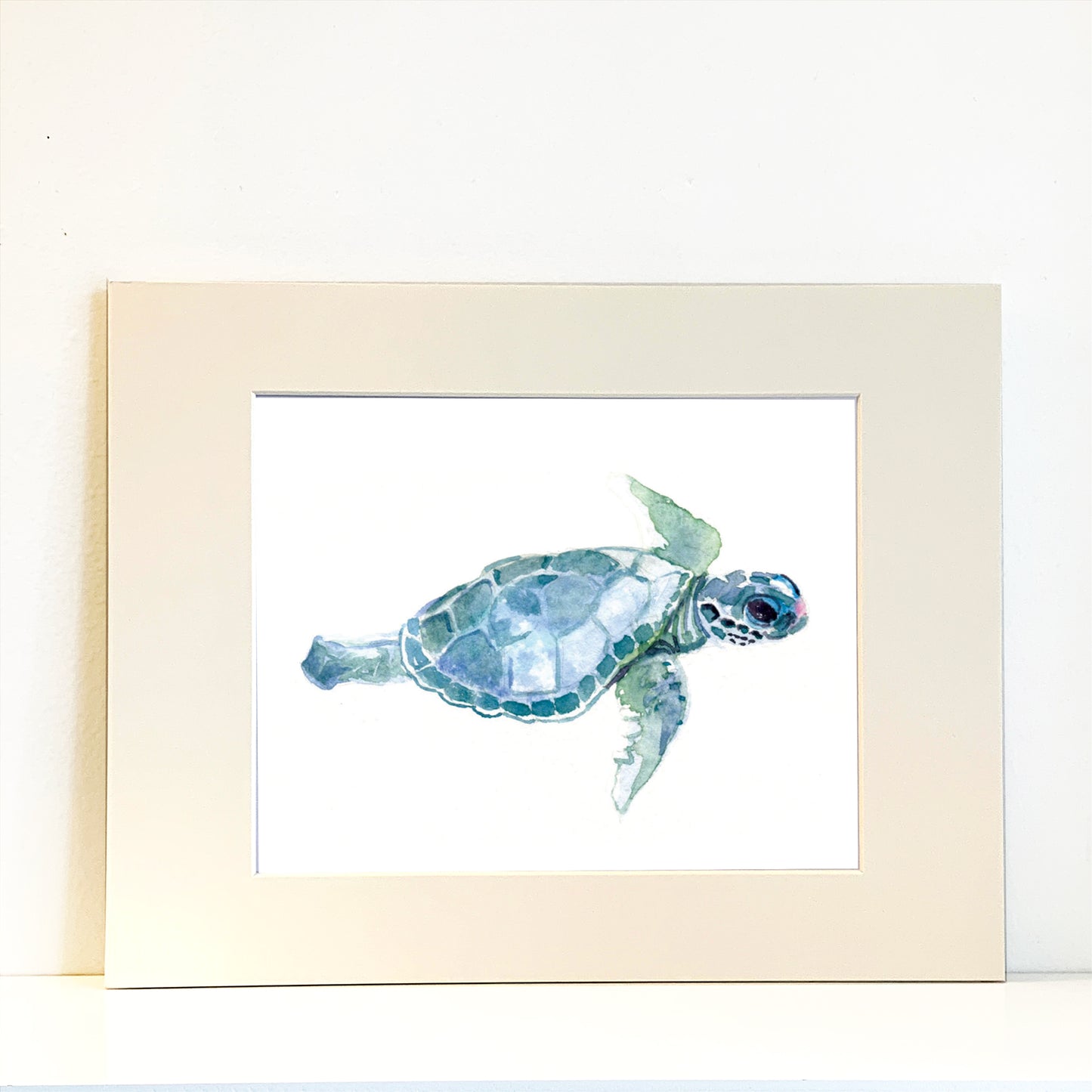 Baby Sea Turtle - Flamingo Shores - Original Art for Home Decor and Gifts
