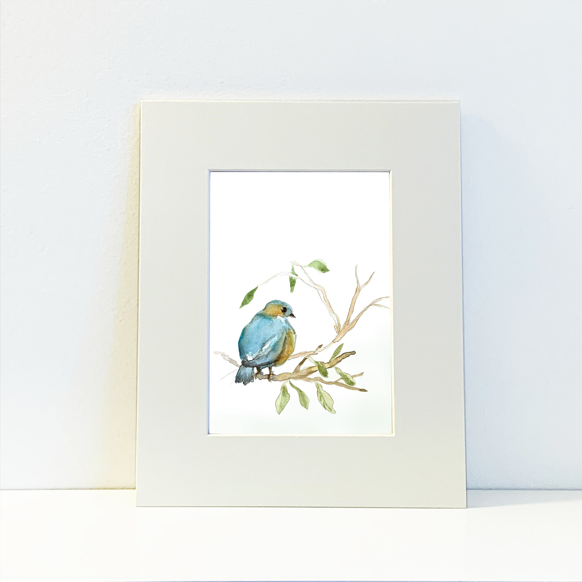 Bluebird Original Painting Wall Art Print - Flamingo Shores - Original Art for Home Decor and Gifts