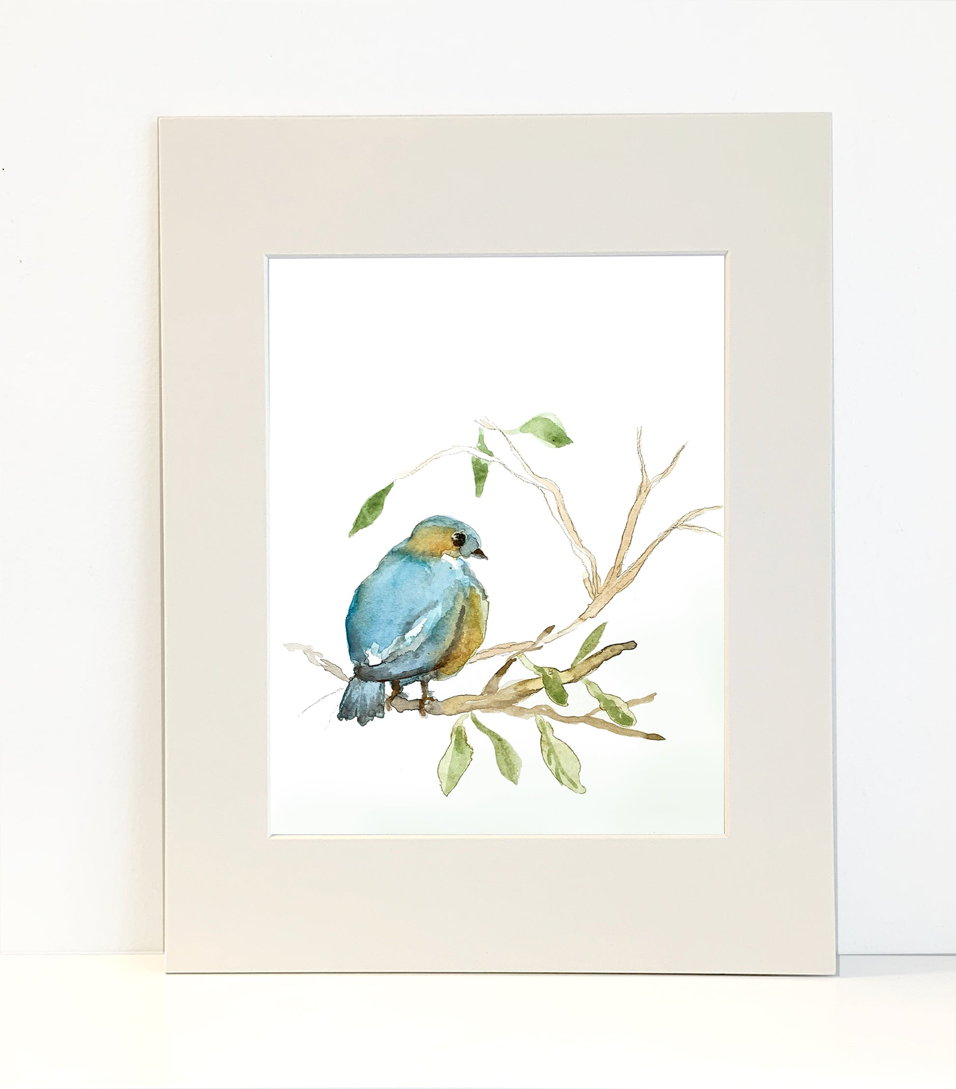 Bluebird Original Painting Wall Art Print - Flamingo Shores - Original Art for Home Decor and Gifts