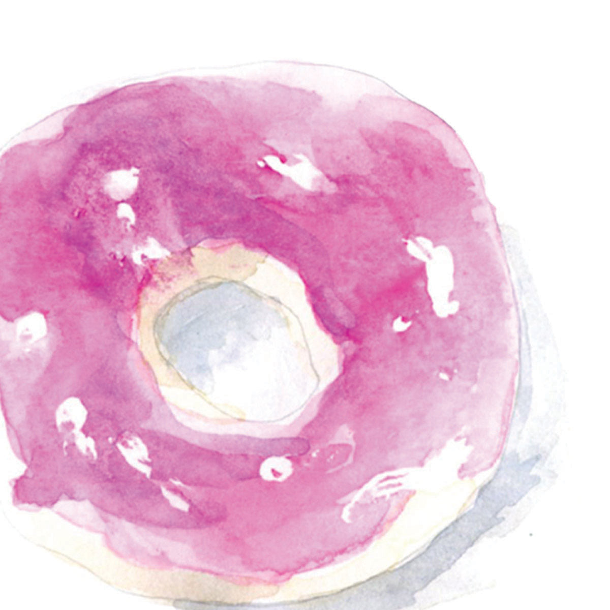 Donuts Watercolor Print Art - Flamingo Shores - Original Art for Home Decor and Gifts