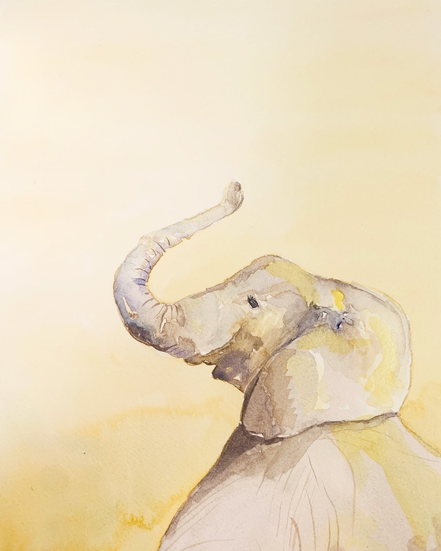 Elephant Print of Original Watercolor Artwork