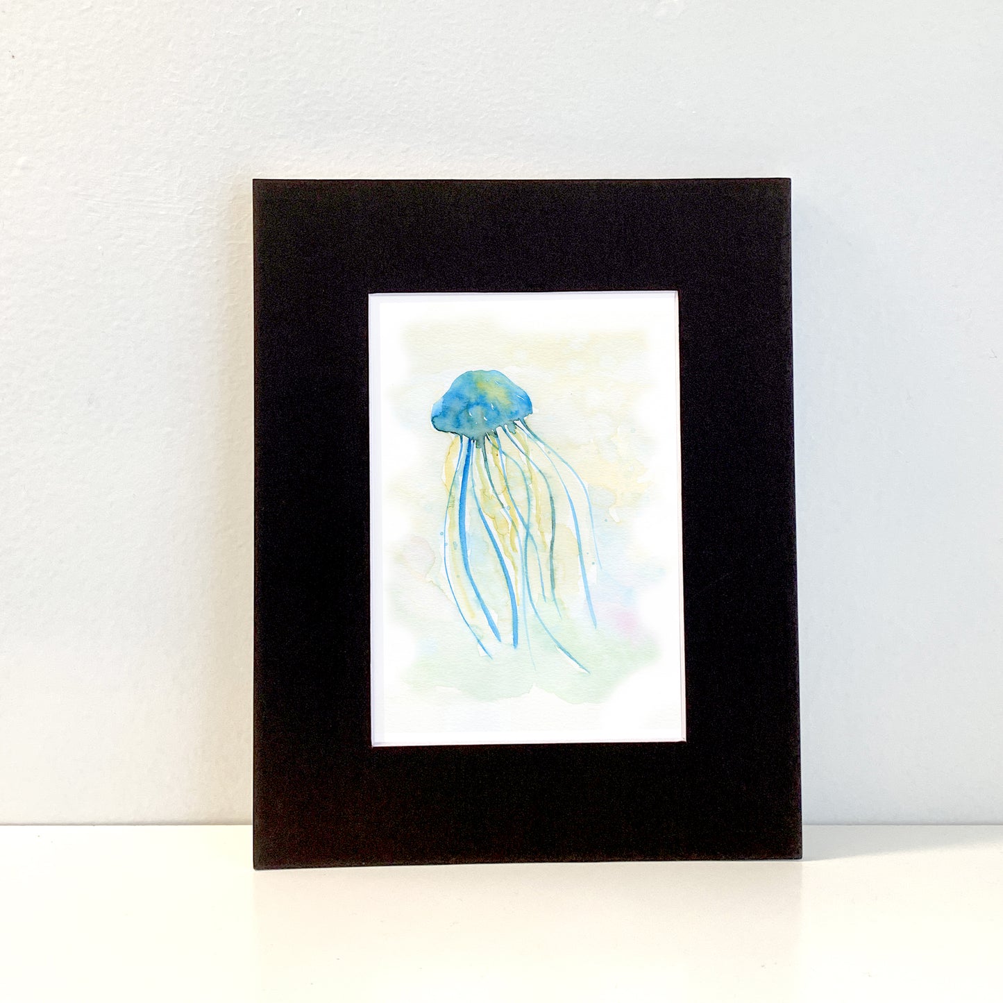 Jellyfish Watercolor Print Art - Flamingo Shores - Original Art for Home Decor and Gifts