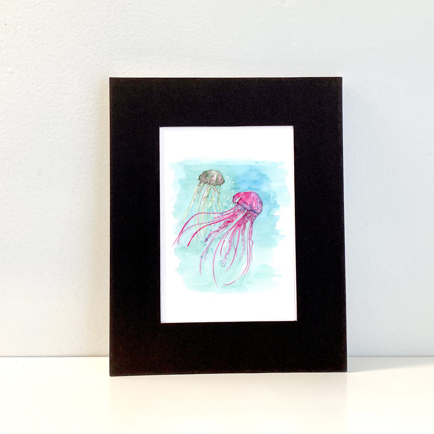 Jellyfish Group Watercolor Print Art - Flamingo Shores - Original Art for Home Decor and Gifts