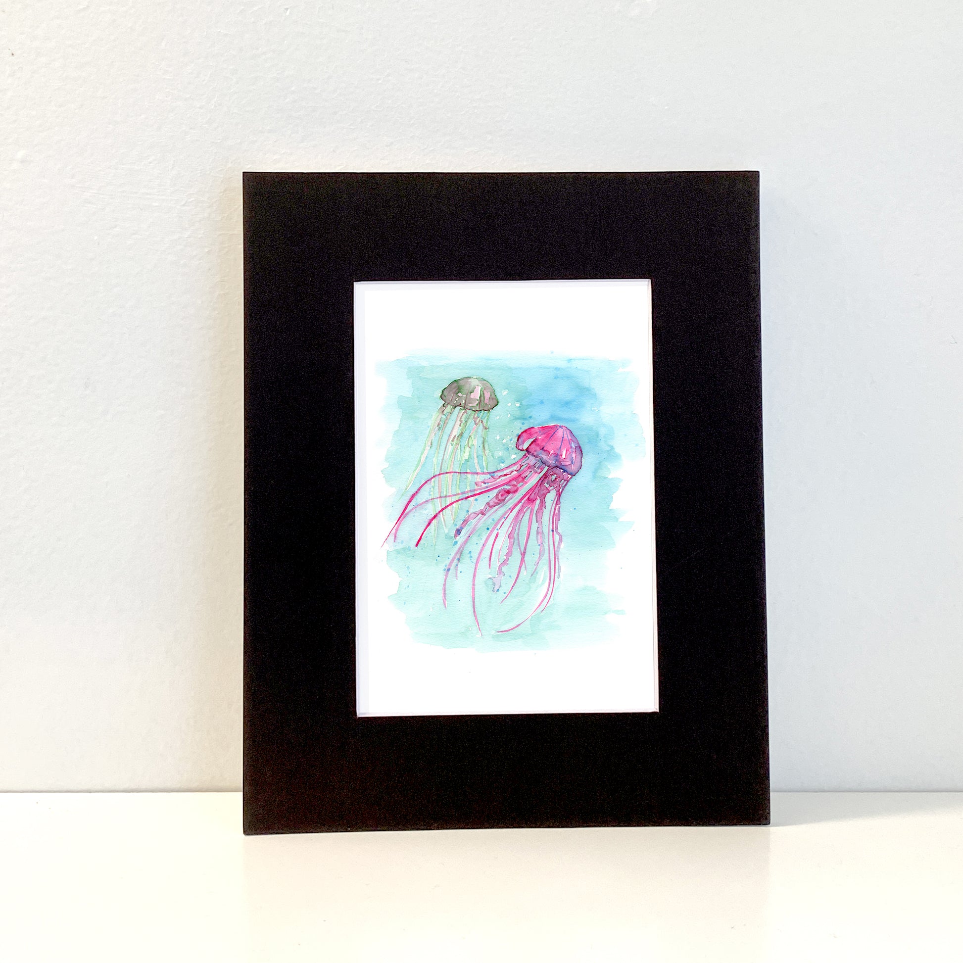 Jellyfish Group Watercolor Print Art - Flamingo Shores - Original Art for Home Decor and Gifts