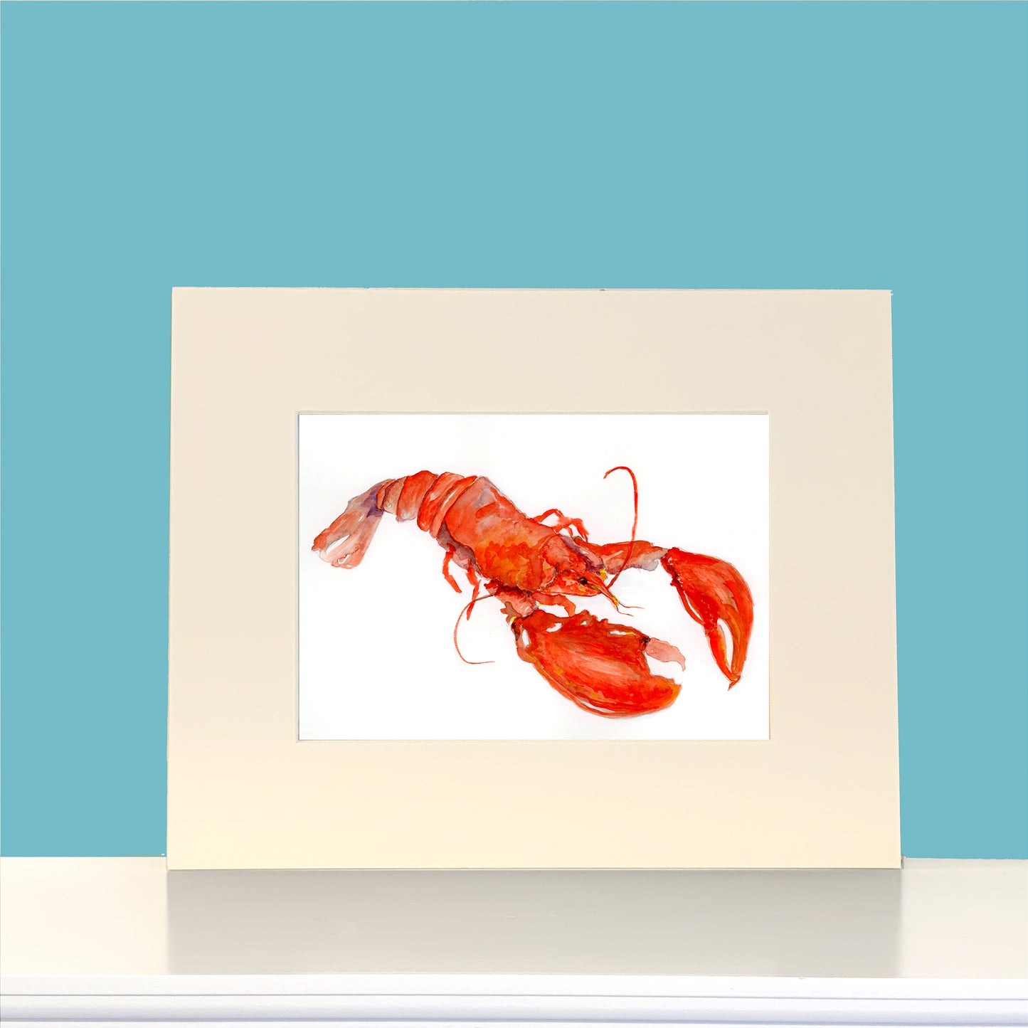 Lobster Original Painting Wall Art Print - Flamingo Shores - Original Art for Home Decor and Gifts