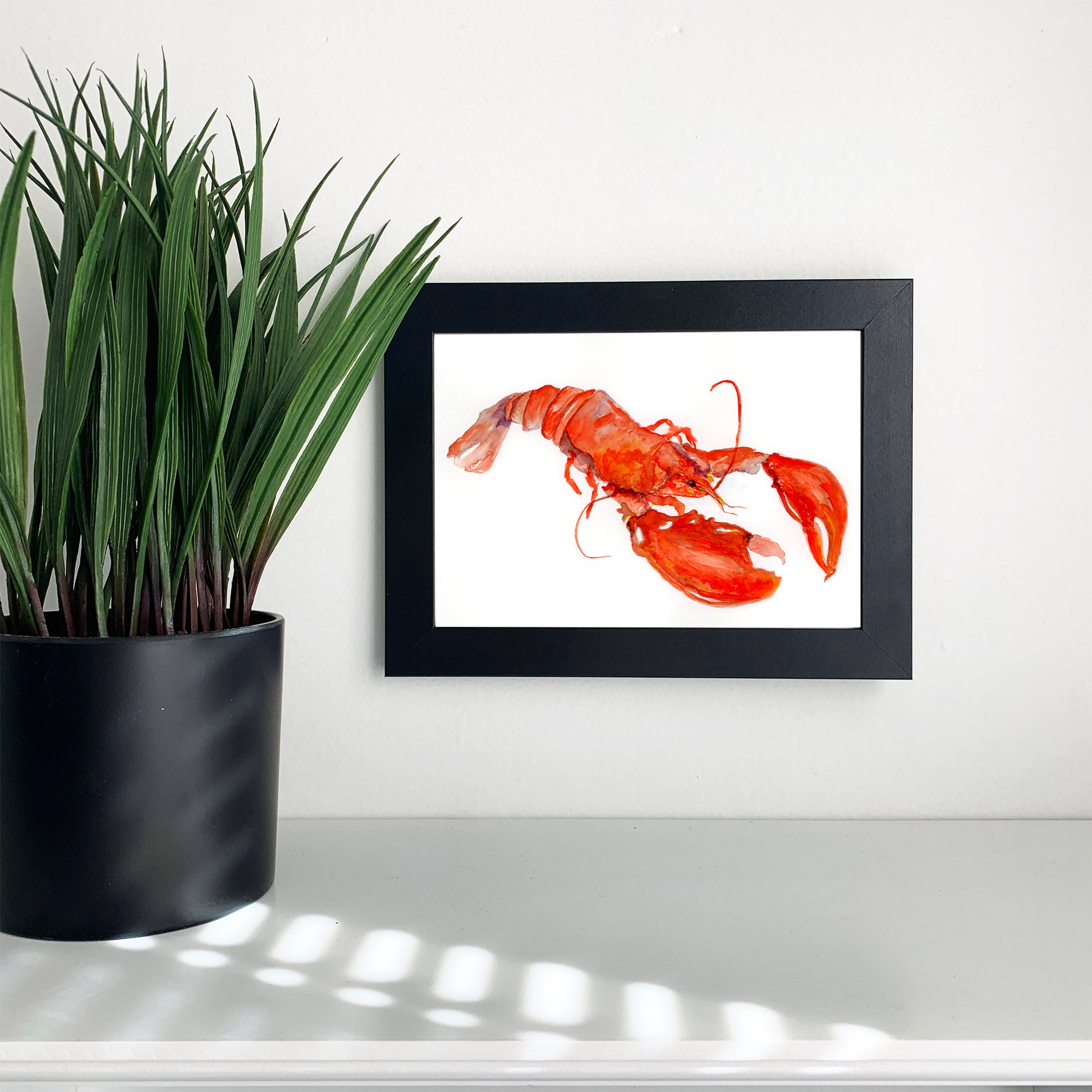Lobster Original Painting Wall Art Print - Flamingo Shores - Original Art for Home Decor and Gifts