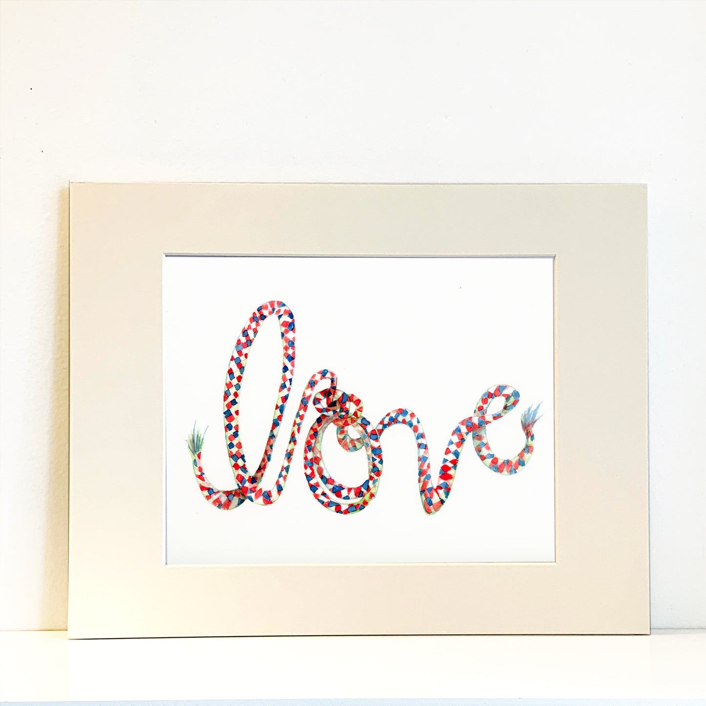 Nautical Rope Original Painting Wall Art Print - Flamingo Shores - Original Art for Home Decor and Gifts