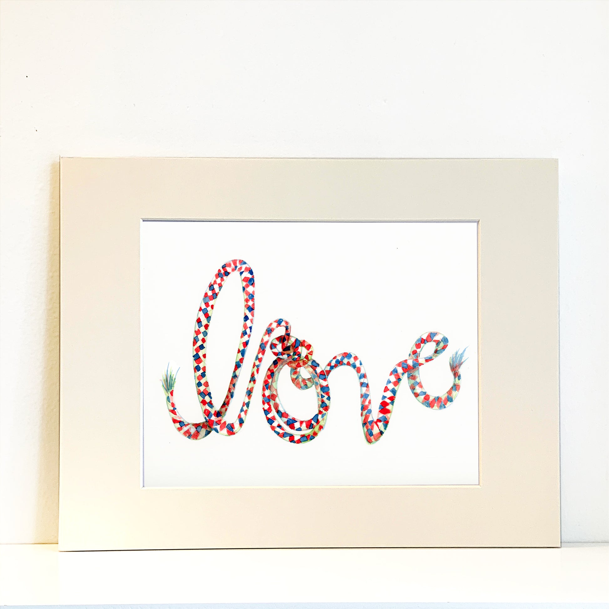 Nautical Rope Original Painting Wall Art Print - Flamingo Shores - Original Art for Home Decor and Gifts
