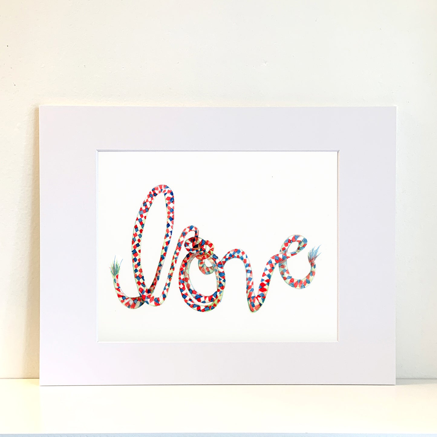 Nautical Rope Original Painting Wall Art Print - Flamingo Shores - Original Art for Home Decor and Gifts