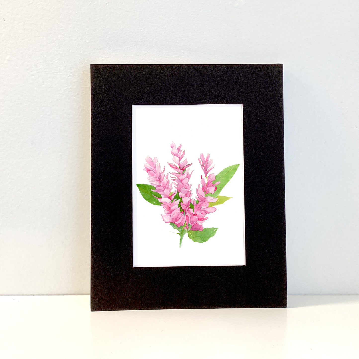 Hawaiian Pink Ginger Flower Painting. Tropical Beach Home Decor. Nature Art. - Flamingo Shores - Original Art for Home Decor and Gifts