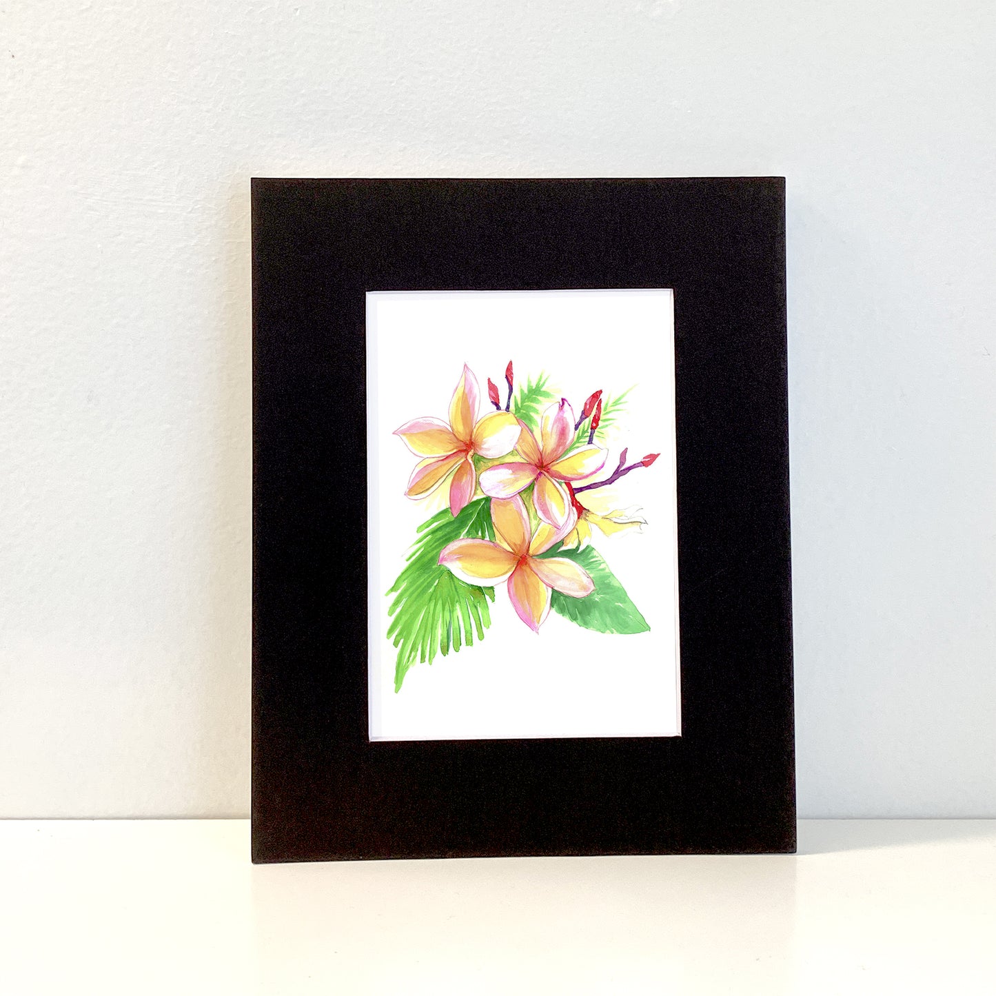 Plumeria Tropical Flower Painting Wall Art for your home - Flamingo Shores - Original Art for Home Decor and Gifts