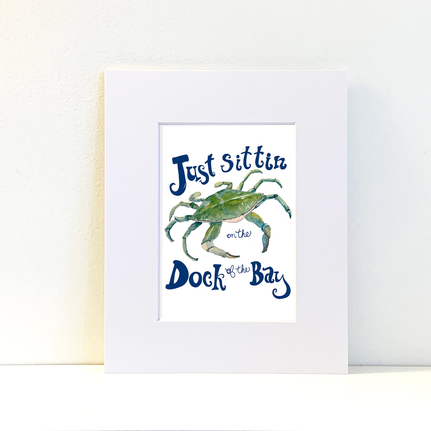 Sittin' on the Dock of the Bay Watercolor Print Art - Flamingo Shores - Original Art for Home Decor and Gifts