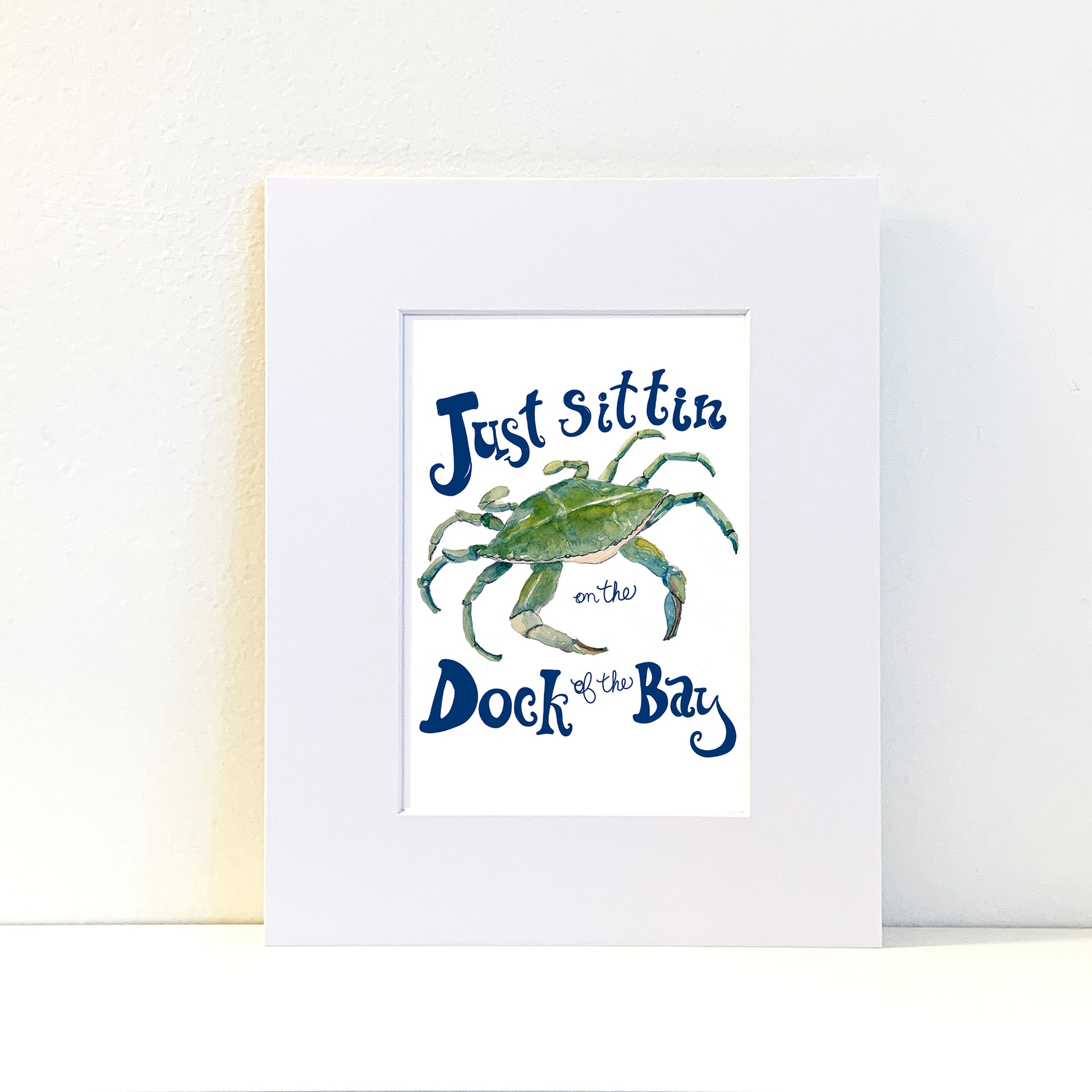 Sittin' on the Dock of the Bay Watercolor Print Art - Flamingo Shores - Original Art for Home Decor and Gifts