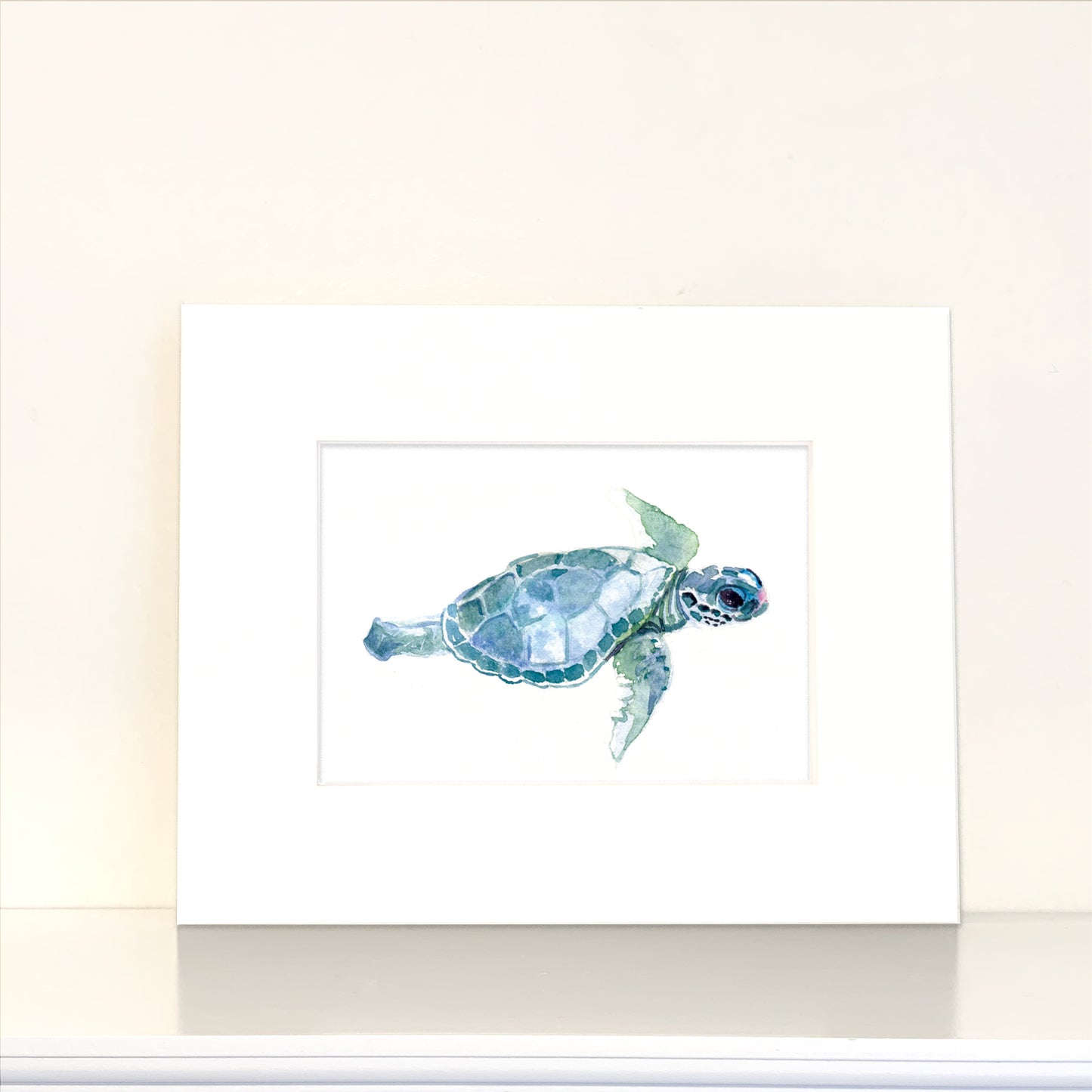 Baby Sea Turtle - Flamingo Shores - Original Art for Home Decor and Gifts