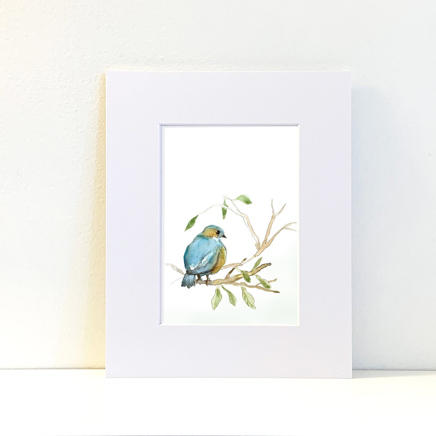 Bluebird Original Painting Wall Art Print - Flamingo Shores - Original Art for Home Decor and Gifts