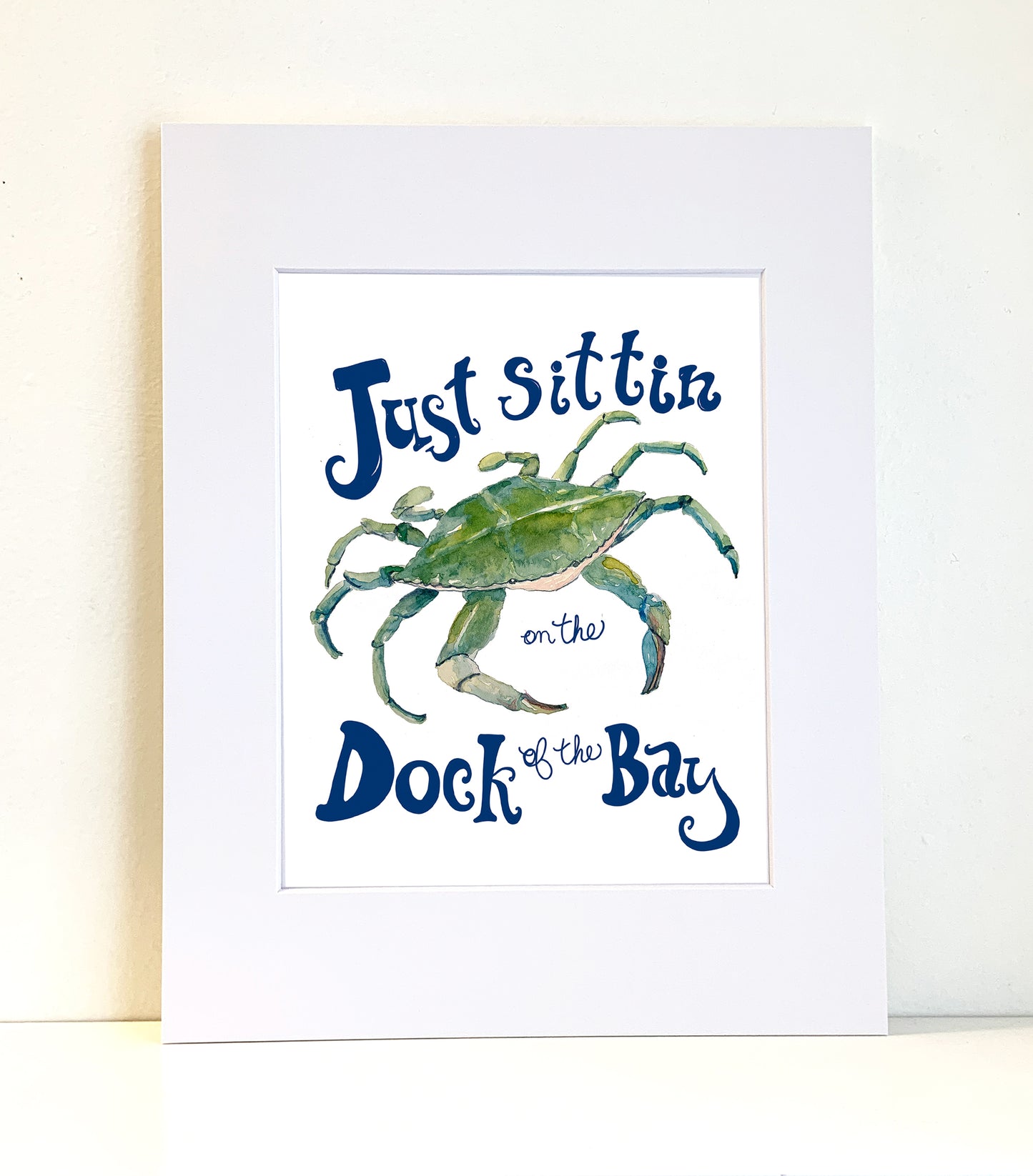 Sittin' on the Dock of the Bay Watercolor Print Art - Flamingo Shores - Original Art for Home Decor and Gifts