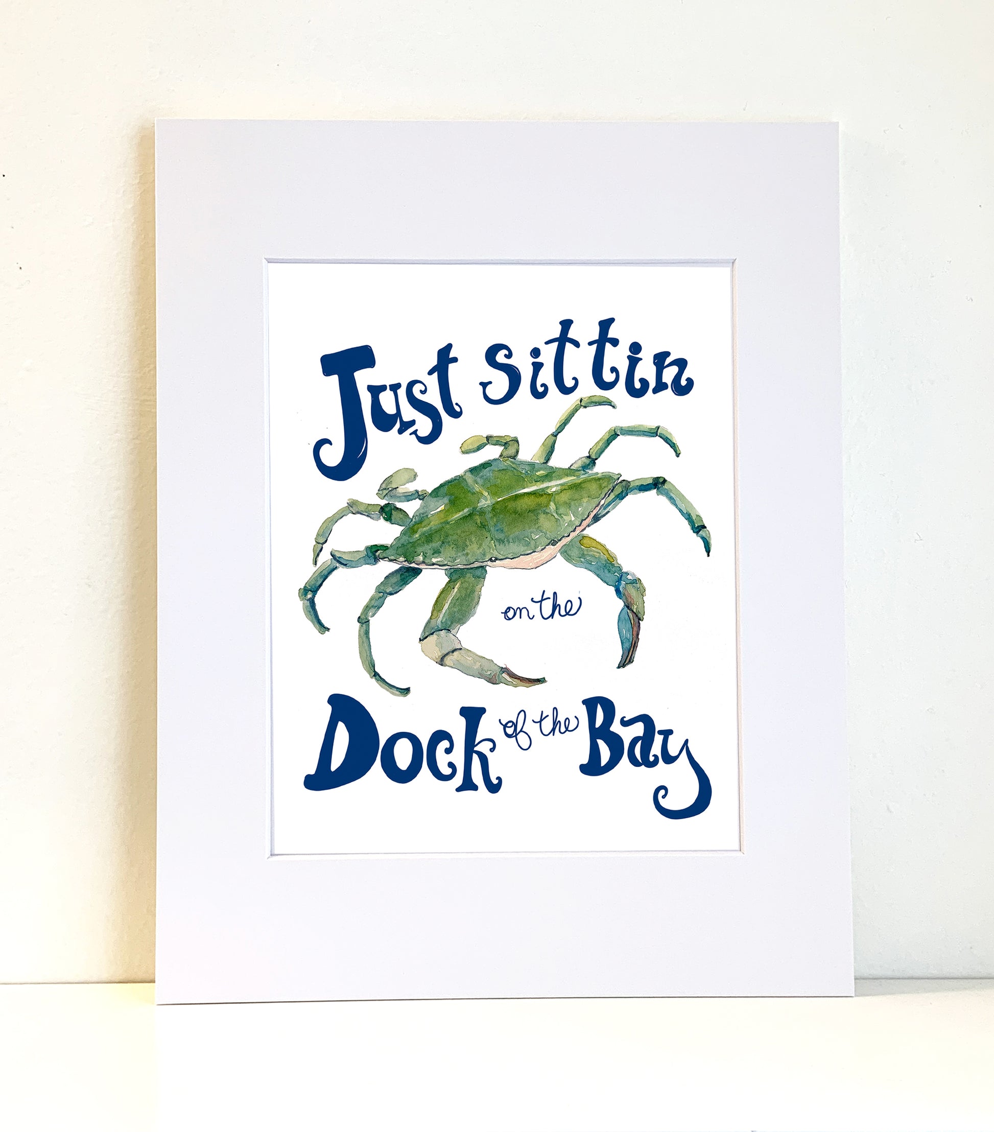 Sittin' on the Dock of the Bay Watercolor Print Art - Flamingo Shores - Original Art for Home Decor and Gifts