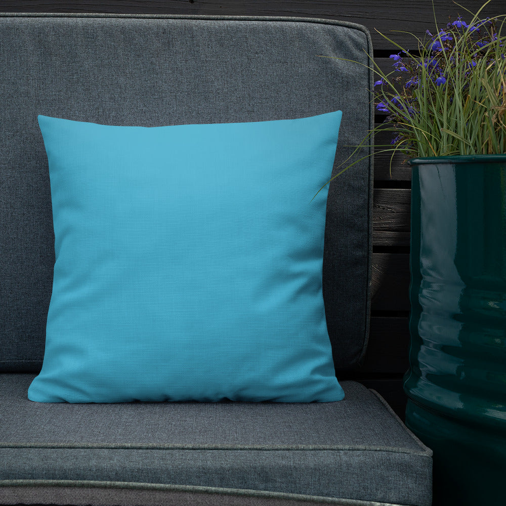 Bluebird Premium Pillow - Flamingo Shores - Original Art for Home Decor and Gifts