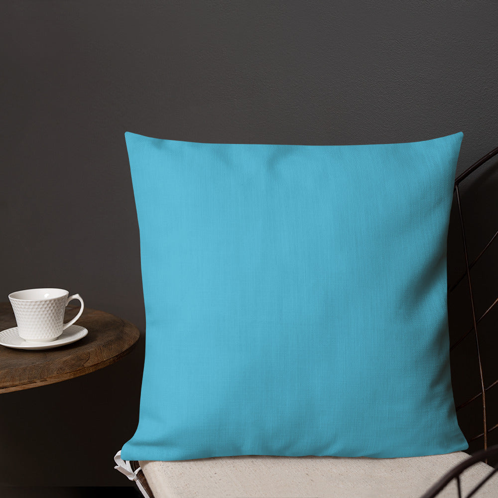 Bluebird Premium Pillow - Flamingo Shores - Original Art for Home Decor and Gifts