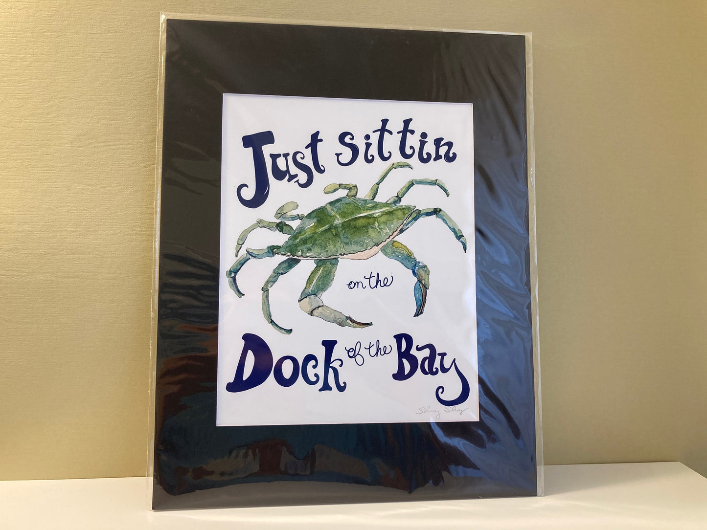 Sittin' on the Dock of the Bay Watercolor Print Art - Flamingo Shores - Original Art for Home Decor and Gifts