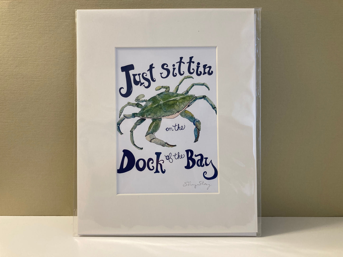 Sittin' on the Dock of the Bay Watercolor Print Art - Flamingo Shores - Original Art for Home Decor and Gifts