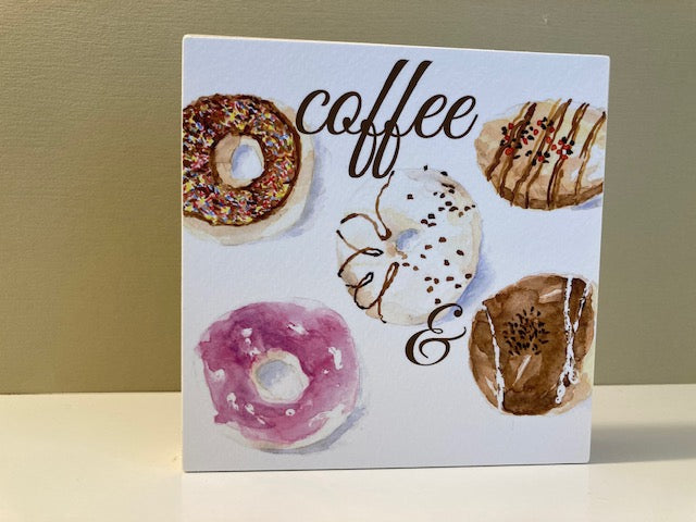 Donuts Watercolor Print Art - Flamingo Shores - Original Art for Home Decor and Gifts