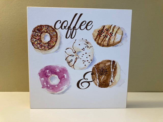 Donuts Watercolor Print Art - Flamingo Shores - Original Art for Home Decor and Gifts