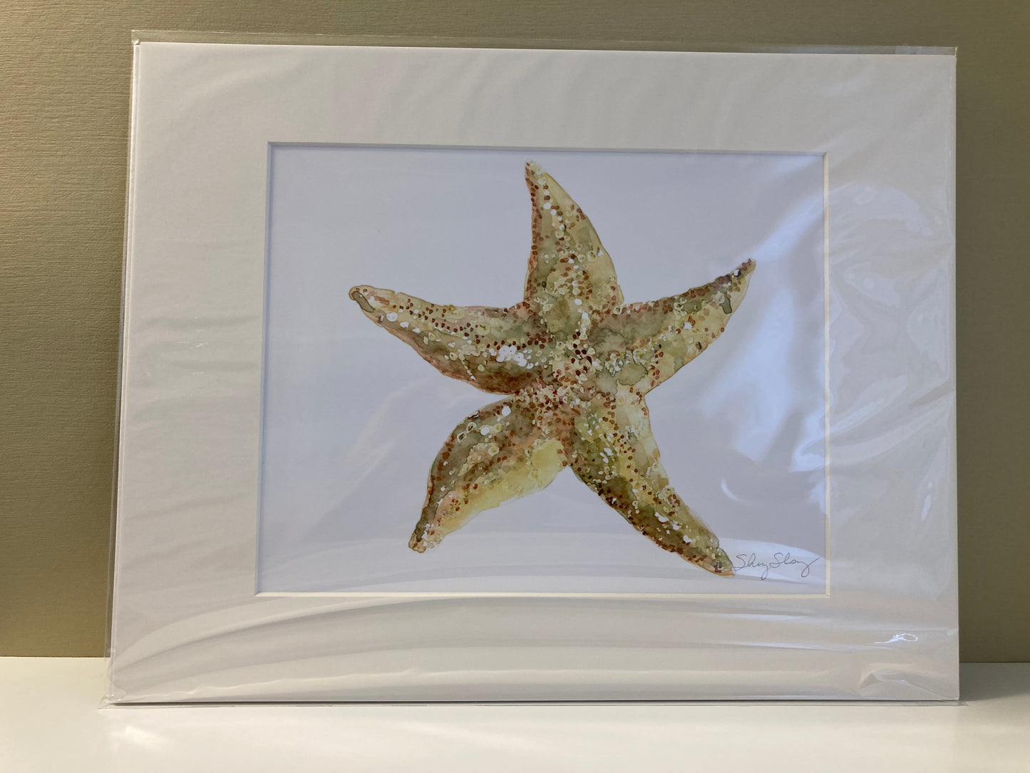 Starfish Watercolor Art Prints - Flamingo Shores - Original Art for Home Decor and Gifts