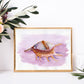 Conch Shell Watercolor Print - Spider Conch