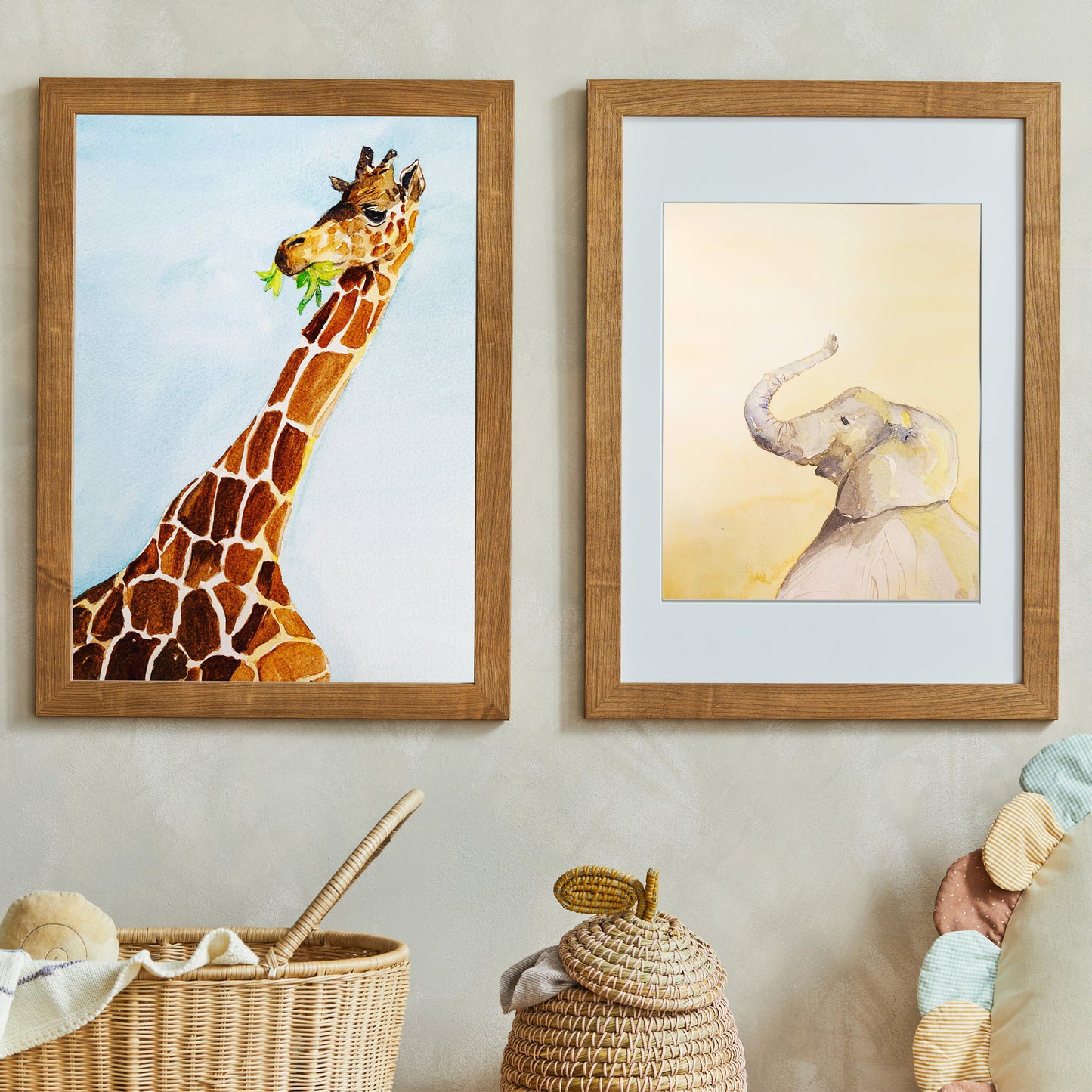 Fun Giraffe Watercolor Print