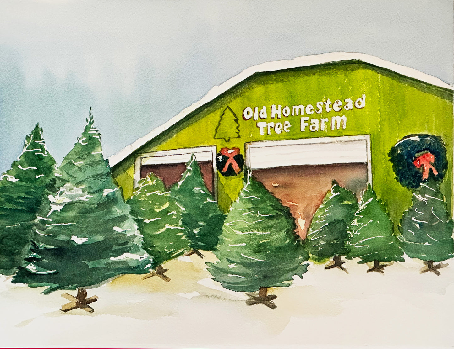 Christmas Tree Farm Painting
