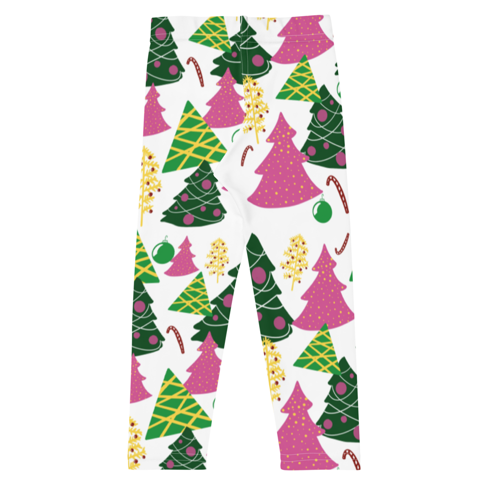 Kid's Leggings Fun Christmas Tree All Over Pattern