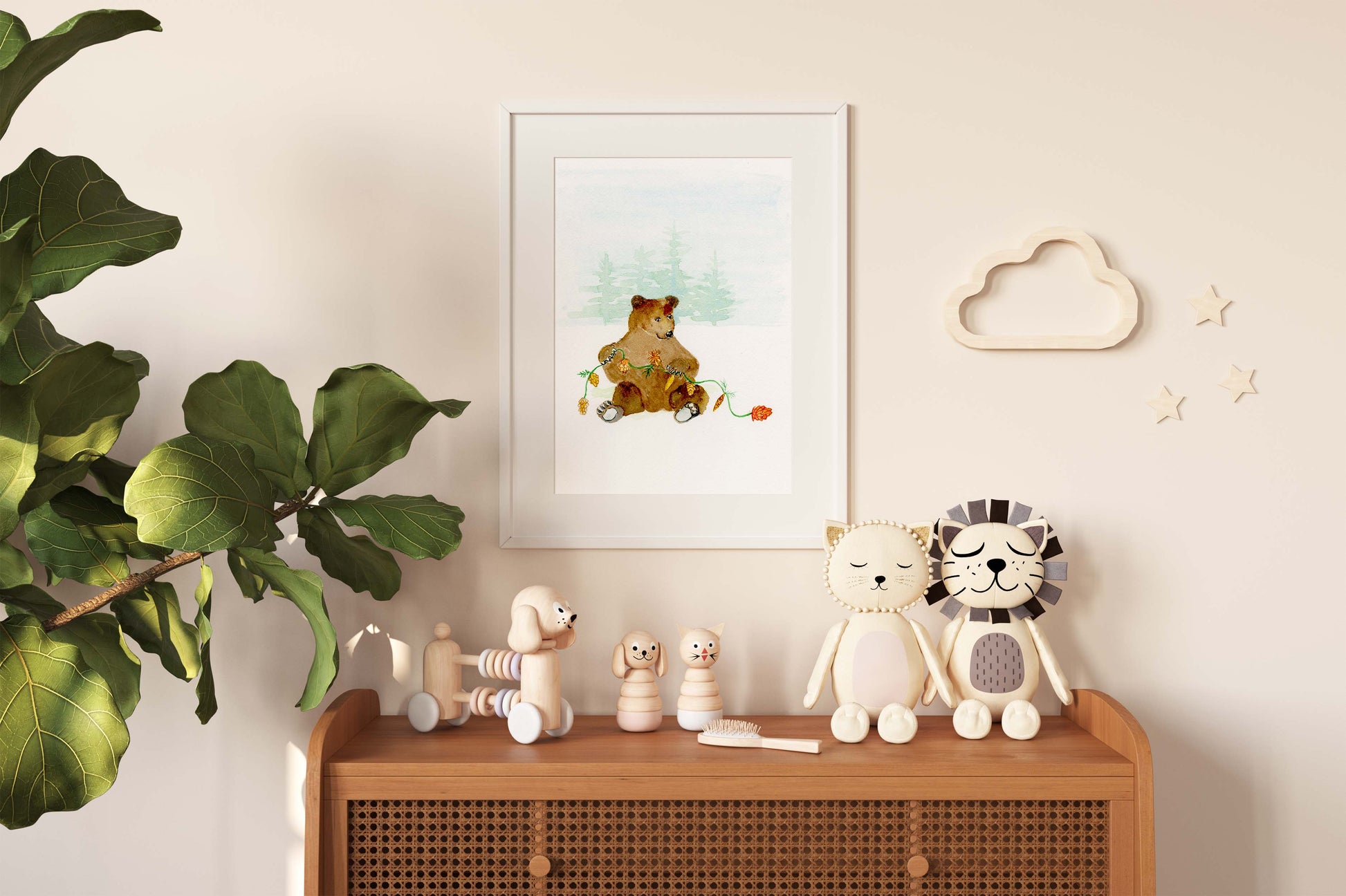 Wall Art Print Teddy Bear, Gifts & Merchandise