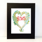 Seahorse Heart with Love - Flamingo Shores - Original Art for Home Decor and Gifts