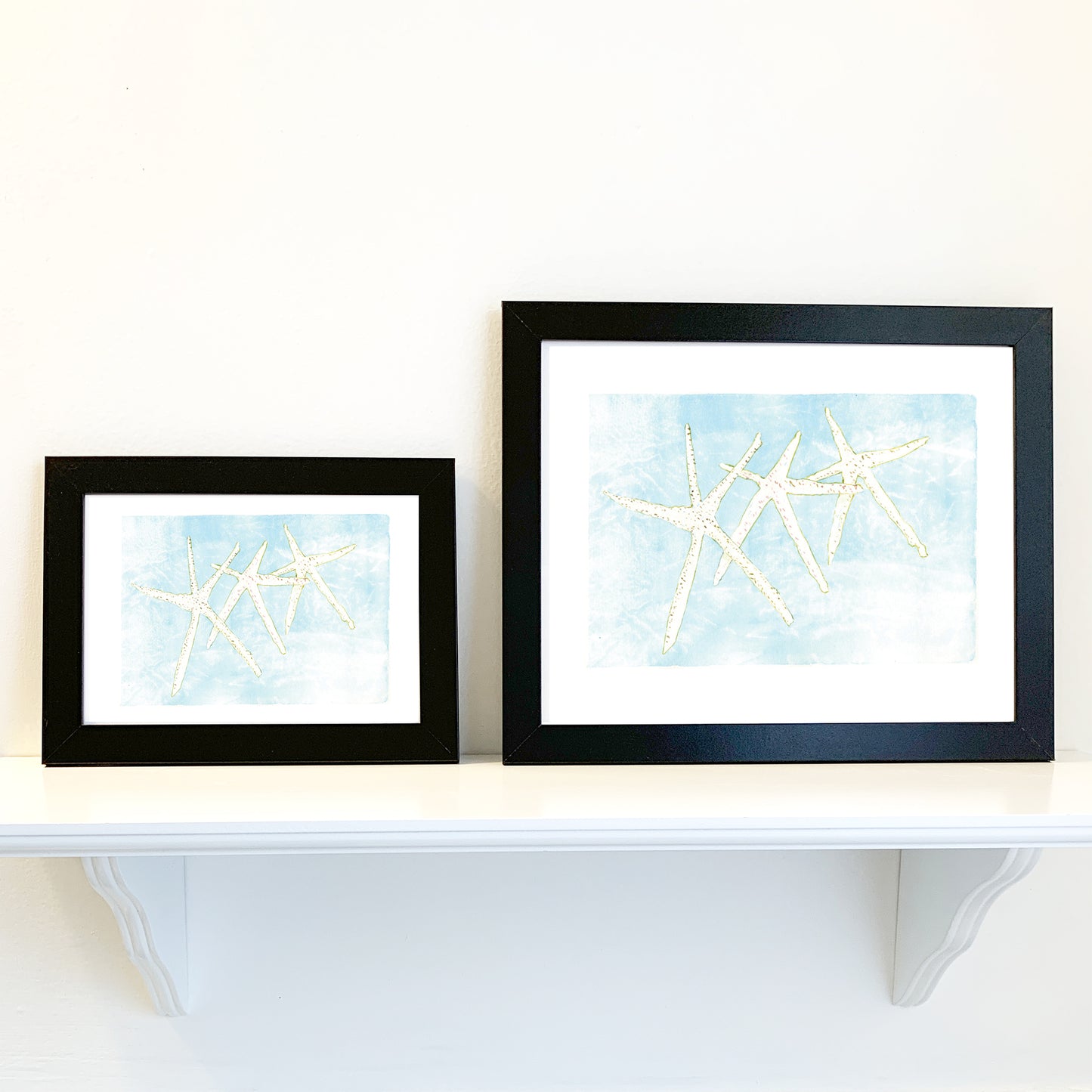 Group of Starfish Watercolor Print Art - Flamingo Shores - Original Art for Home Decor and Gifts