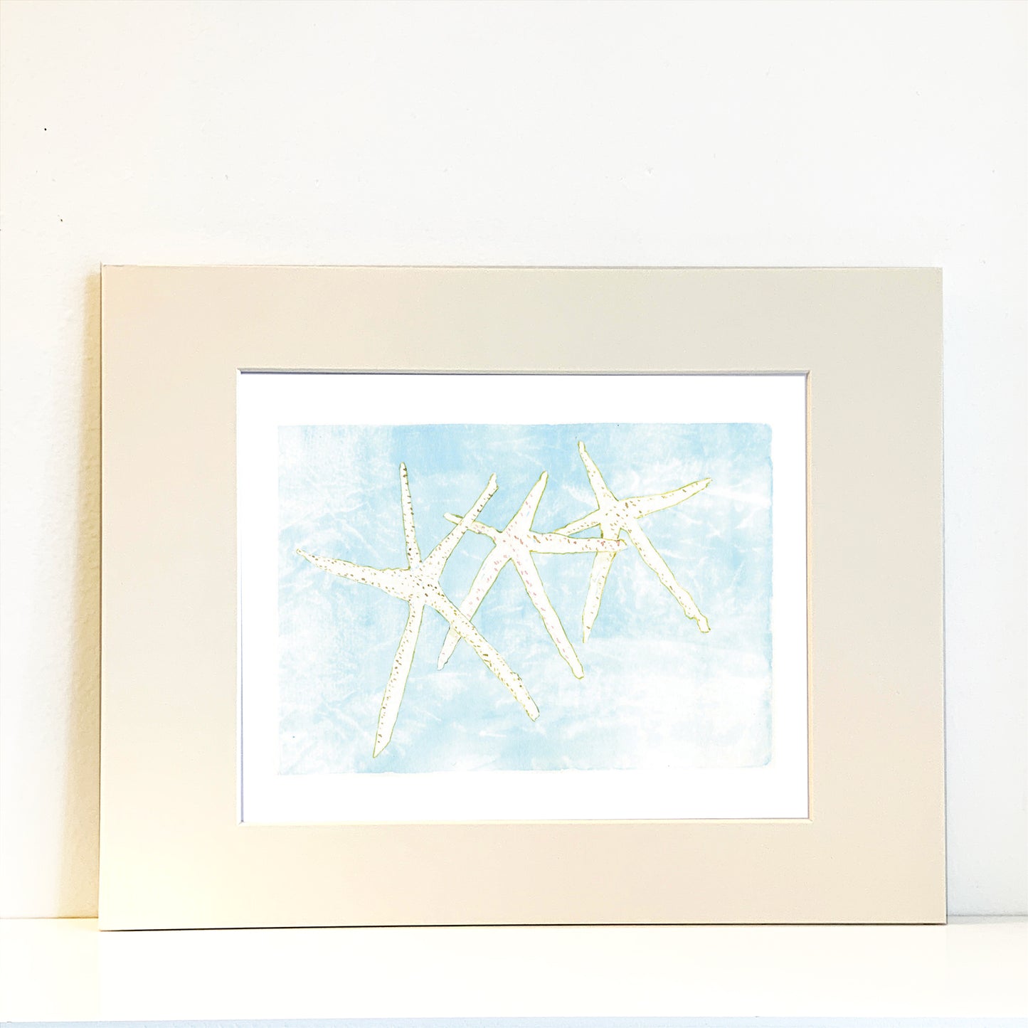 Group of Starfish Watercolor Print Art - Flamingo Shores - Original Art for Home Decor and Gifts