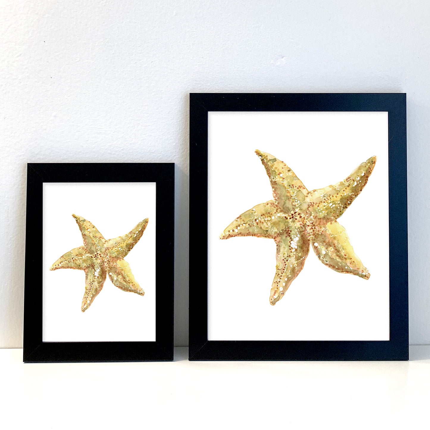Starfish Watercolor Art Prints - Flamingo Shores - Original Art for Home Decor and Gifts
